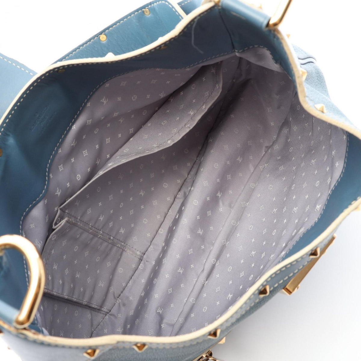 Louis Vuitton Blue Suhali Leather Handbag Shoulder Bag (Pre-Owned)