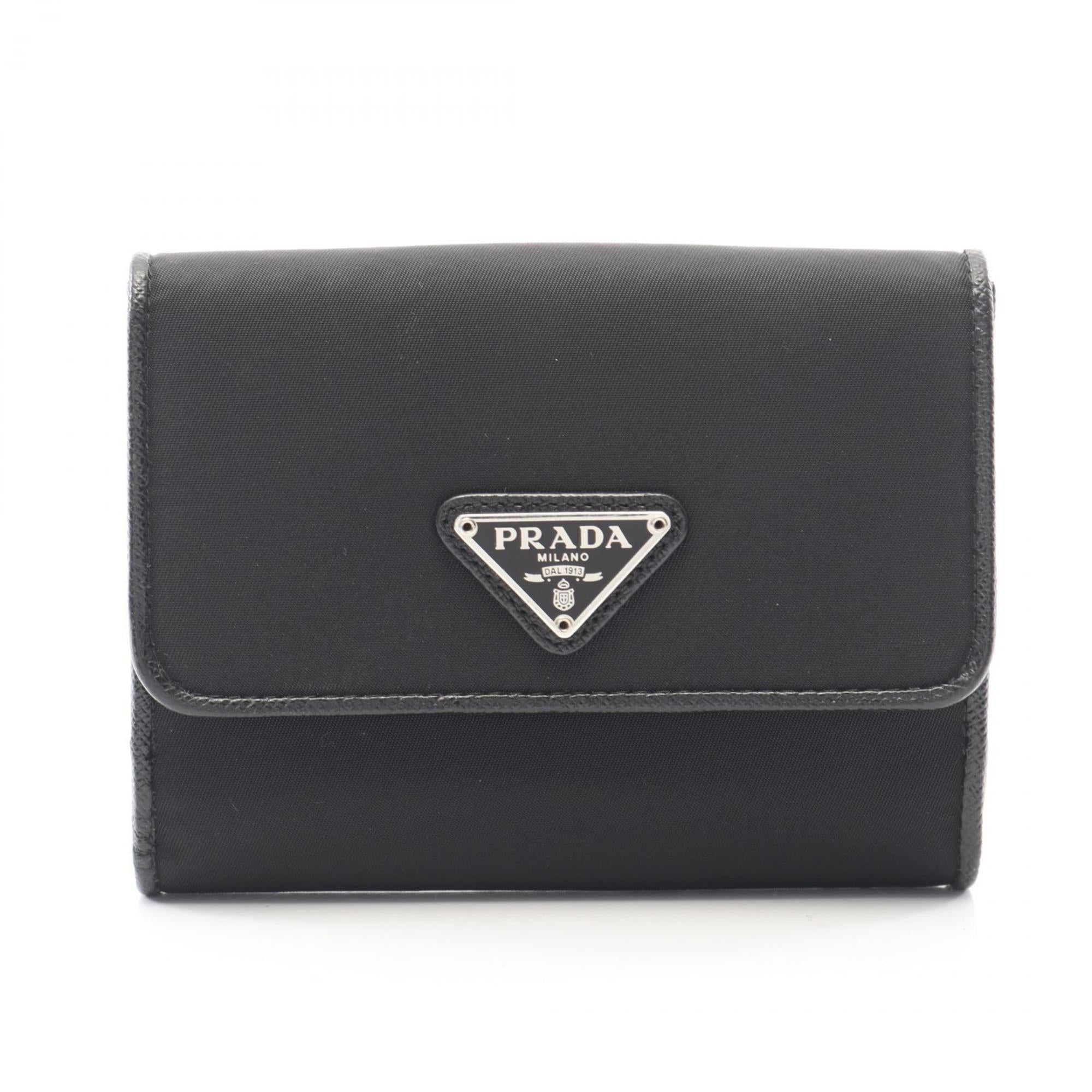 Prada Black Tessuto Saffiano Wallet (Bi-Fold) (Pre-Owned)