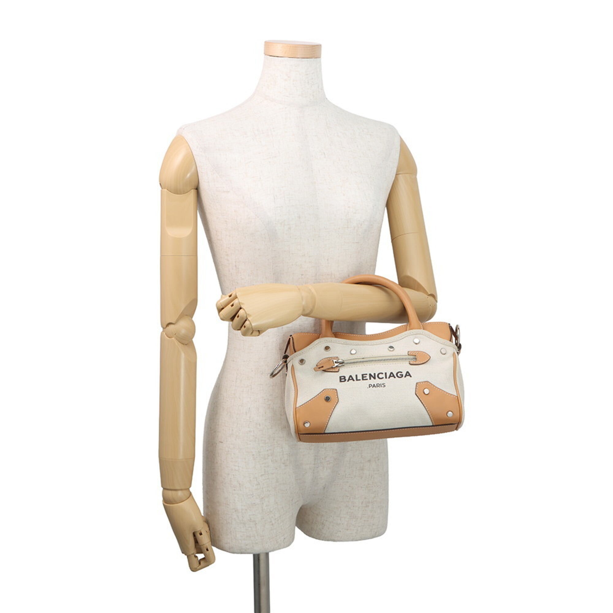 Fendi Brown Leather Canvas Handbag Shoulder Bag (Pre-Owned)