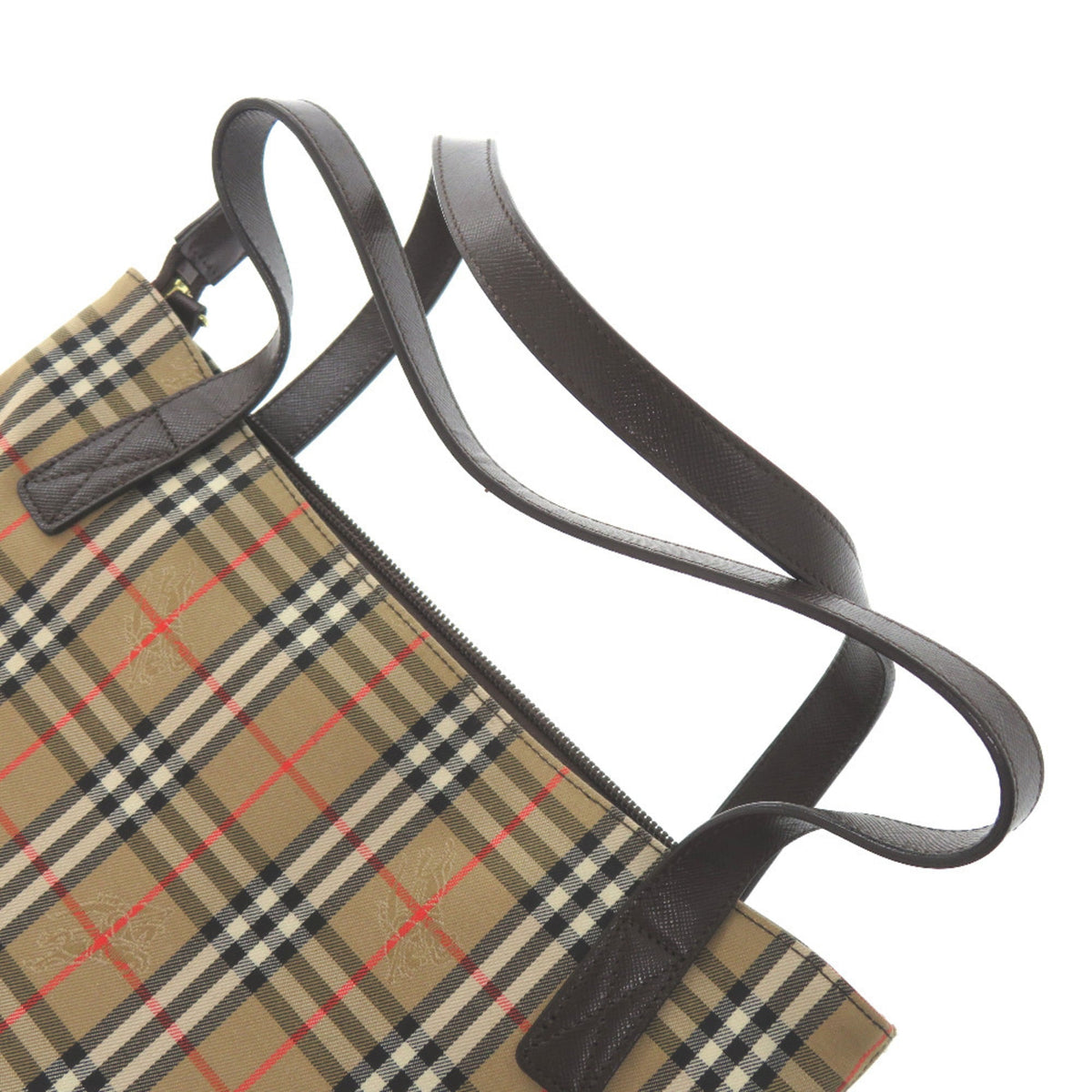Burberry Brown Canvas Leather Handbag (Pre-Owned)