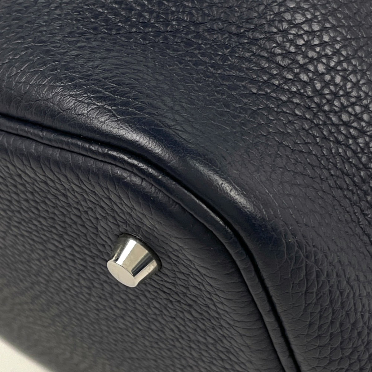Hermes Blue Nuit Taurillon Clemence Leather Handbag (Pre-Owned)