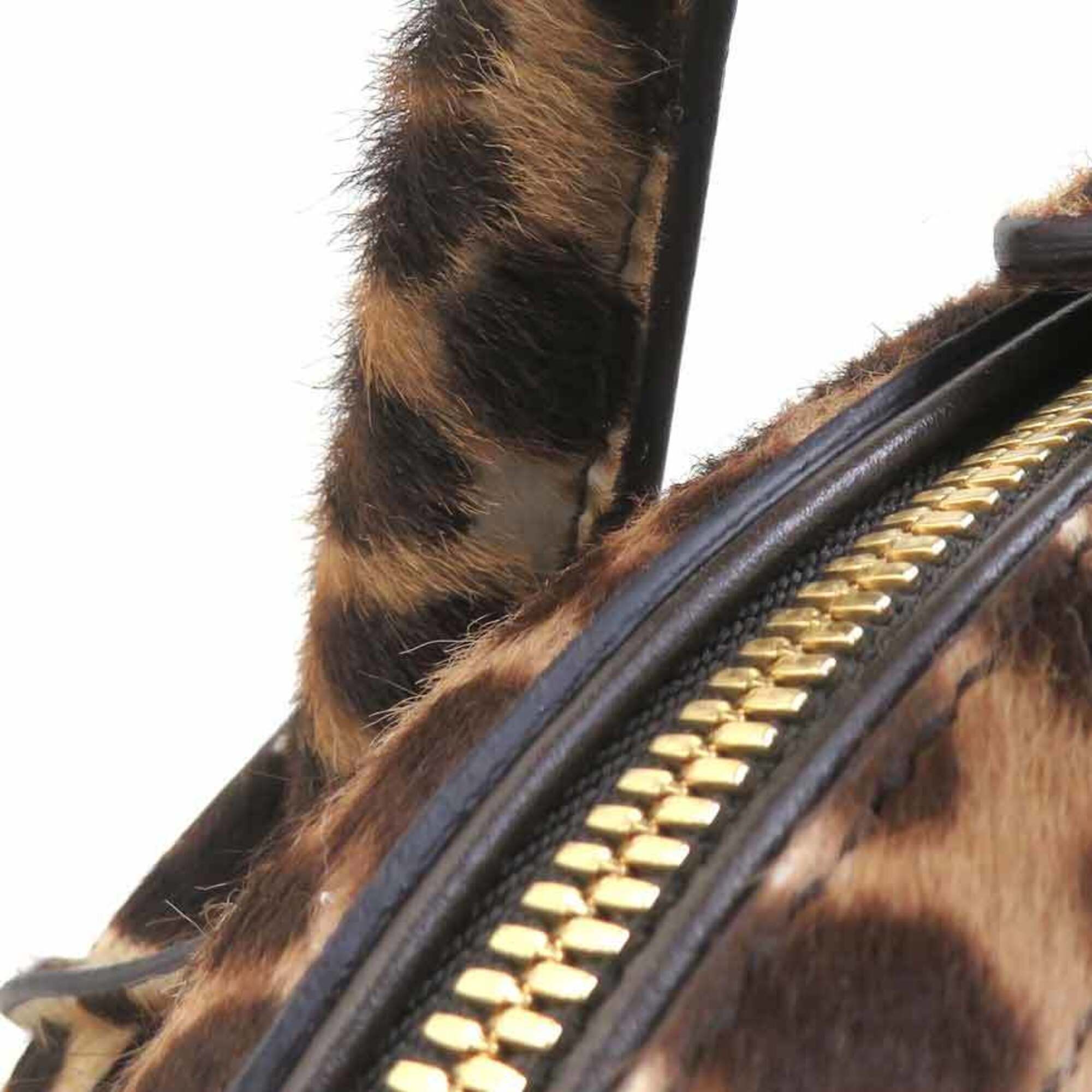 Salvatore Ferragamo Brown Suede Leather Handbag Shoulder Bag (Pre-Owned)