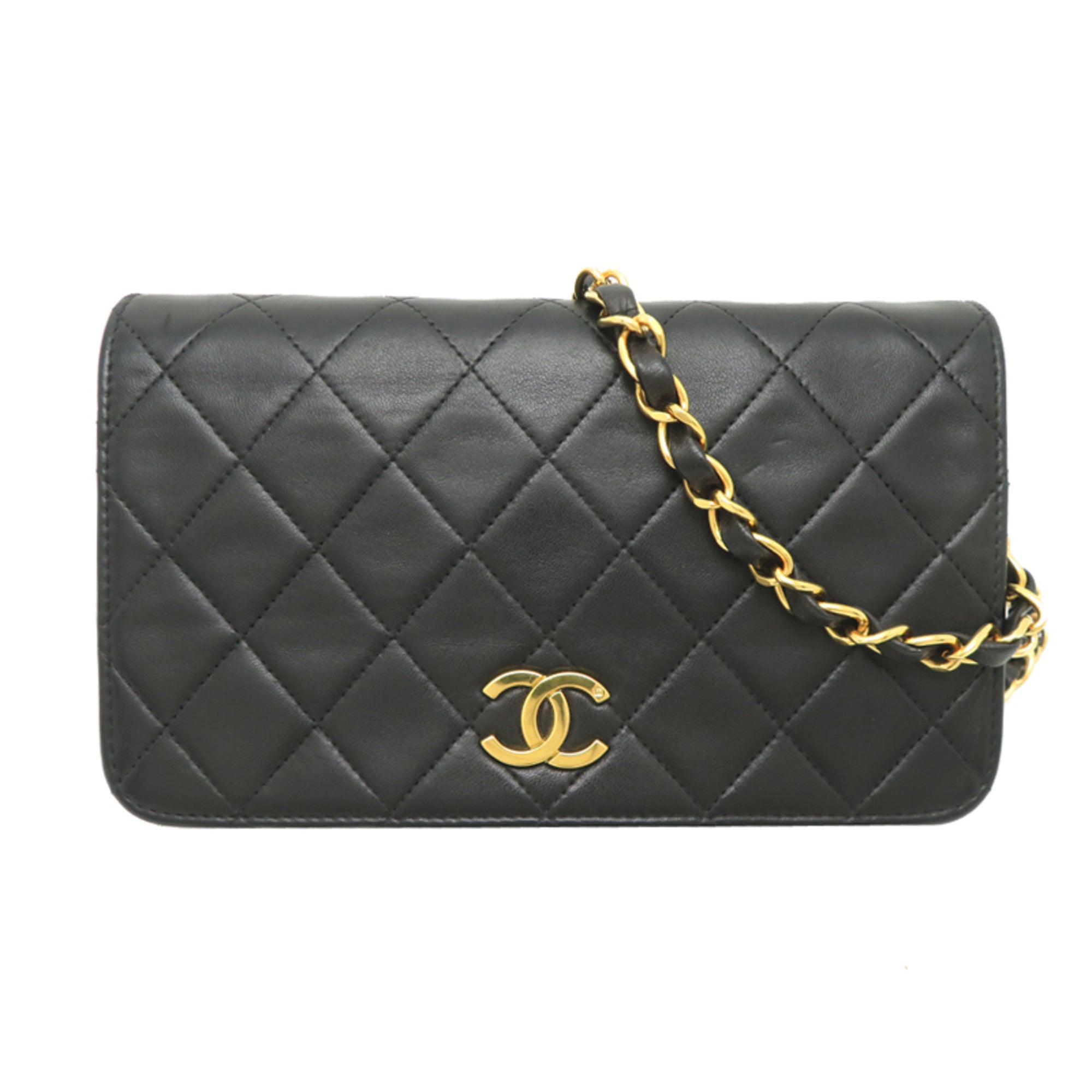 Chanel Black Leather Shoulder Bag (Pre-Owned)
