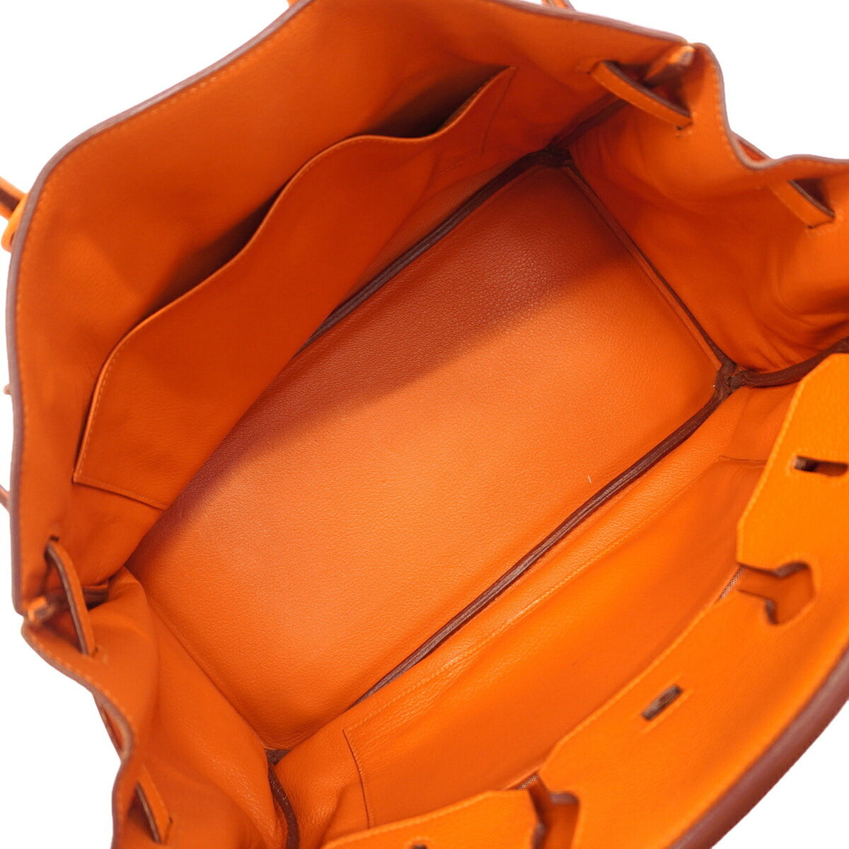 Hermes Orange Togo Leather Handbag (Pre-Owned)