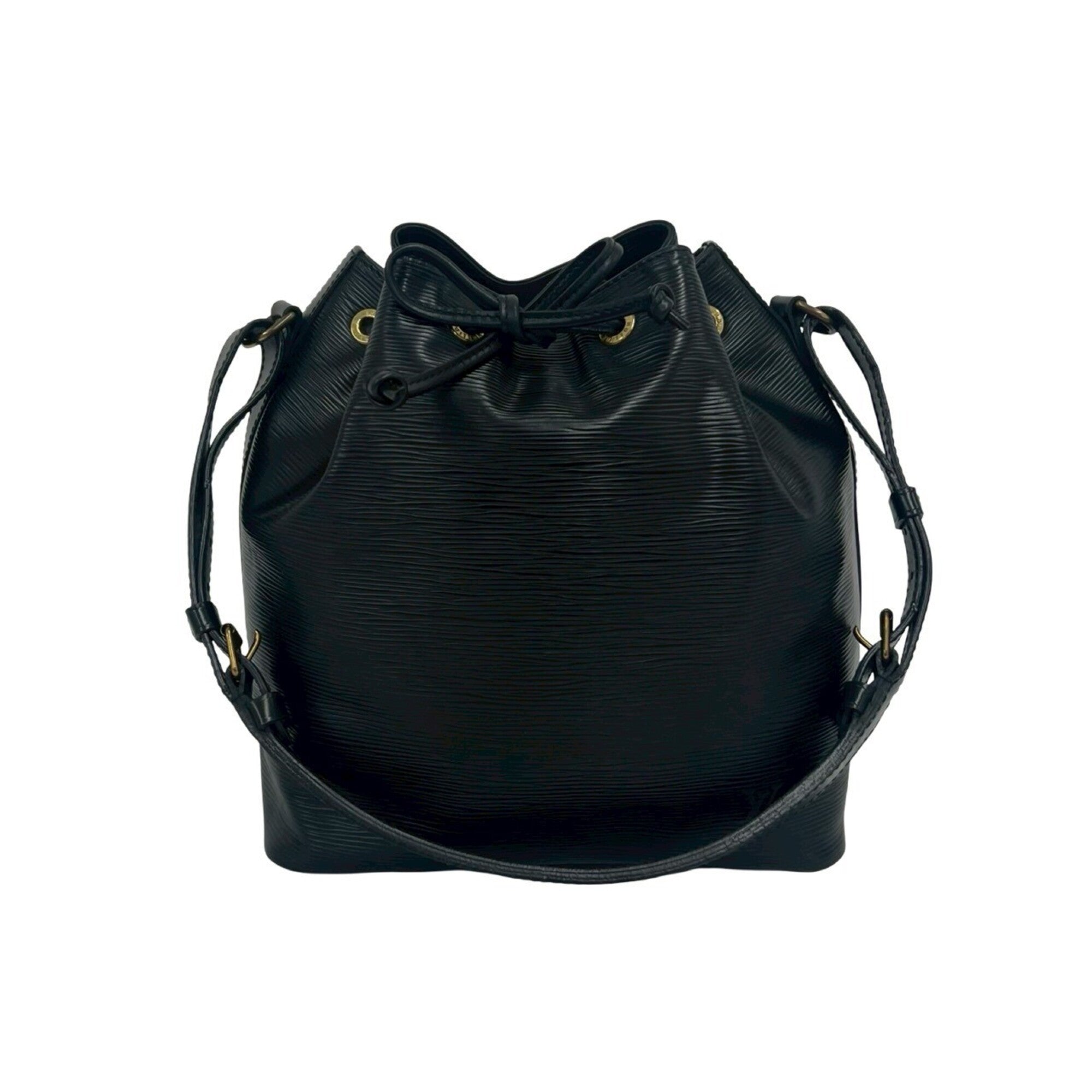 Louis Vuitton Black Leather Shoulder Bag Tote Bag (Pre-Owned)