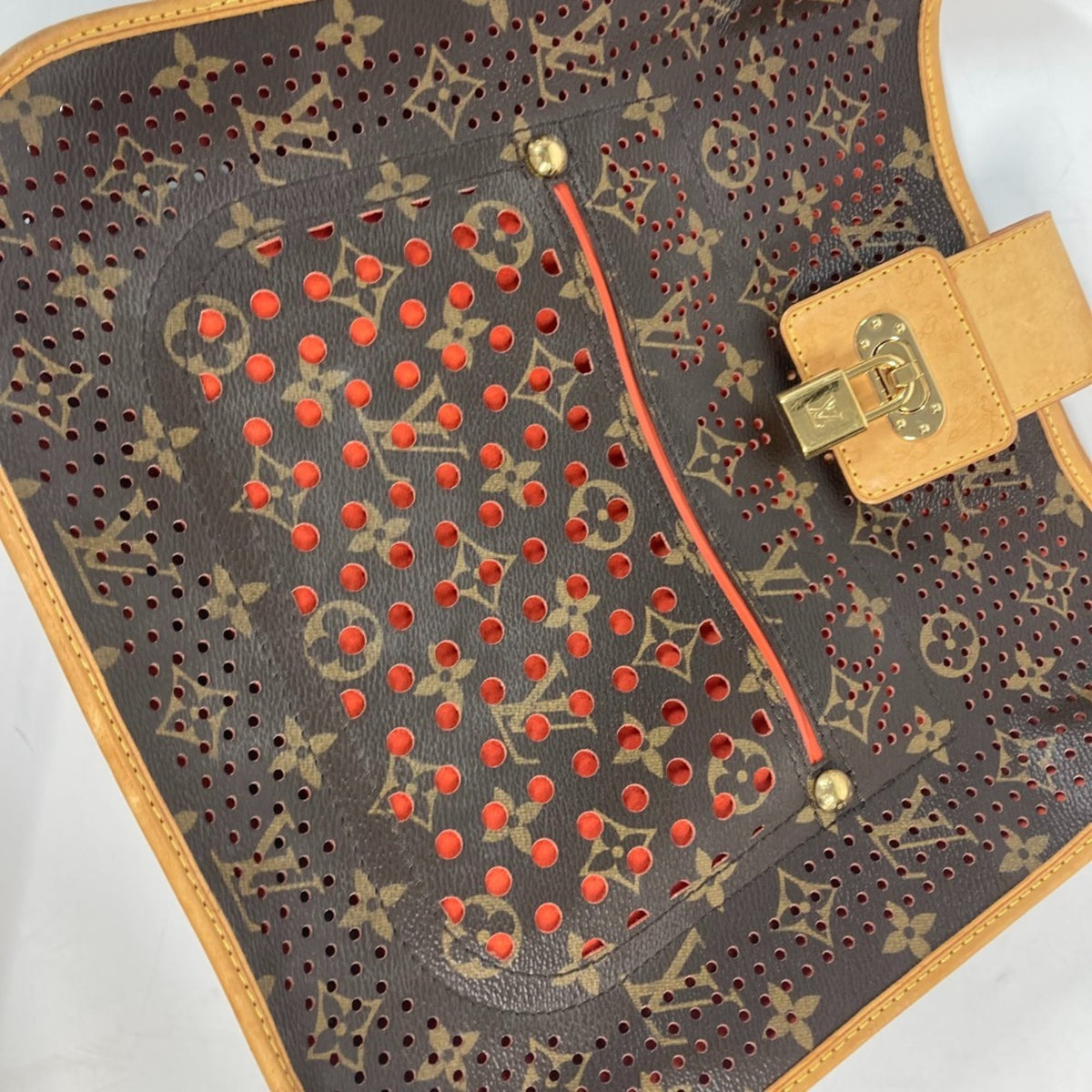 Louis Vuitton Brown Orange Monogram Shoulder Bag (Pre-Owned)