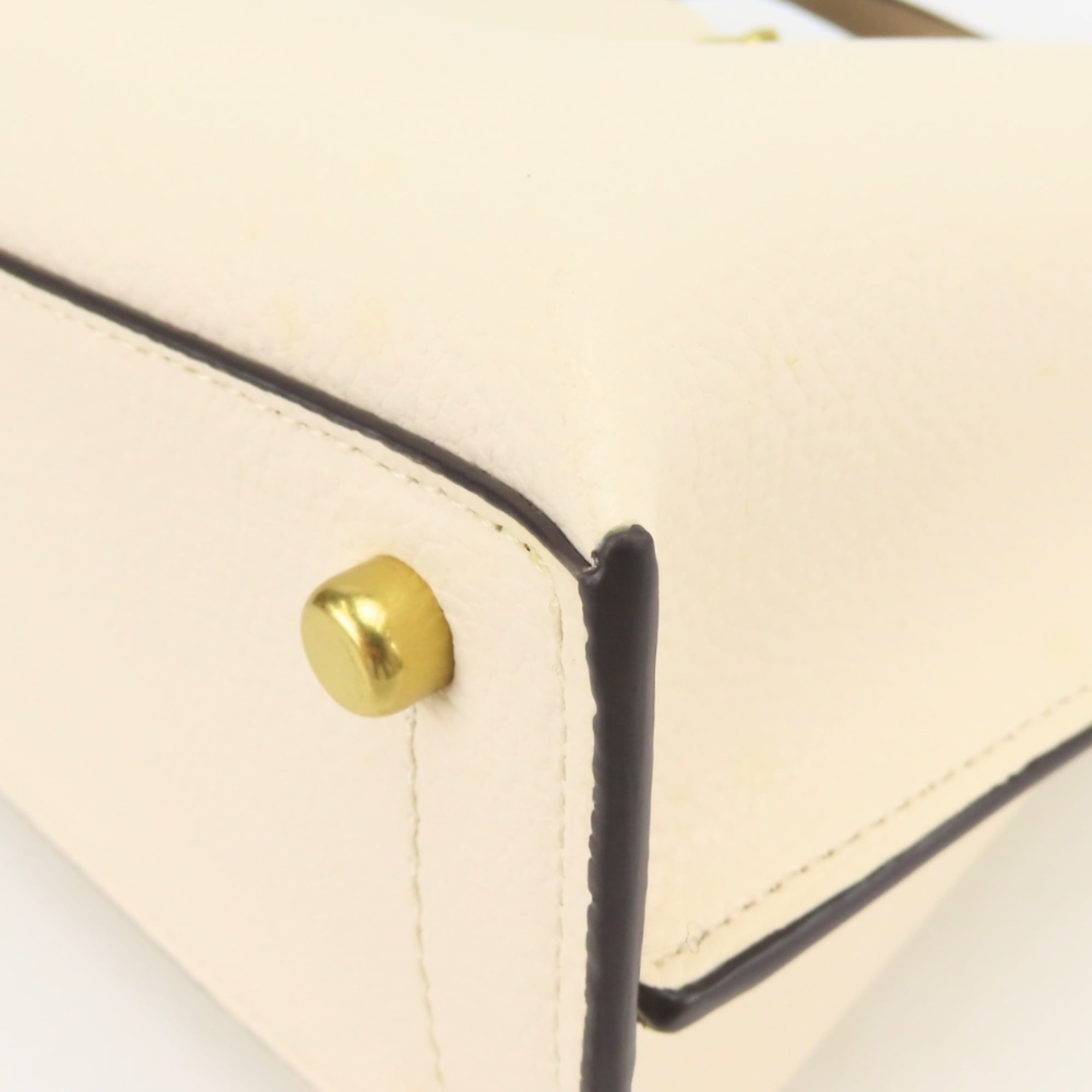 Coach Beige Brown Ivory Handbag (Pre-Owned)