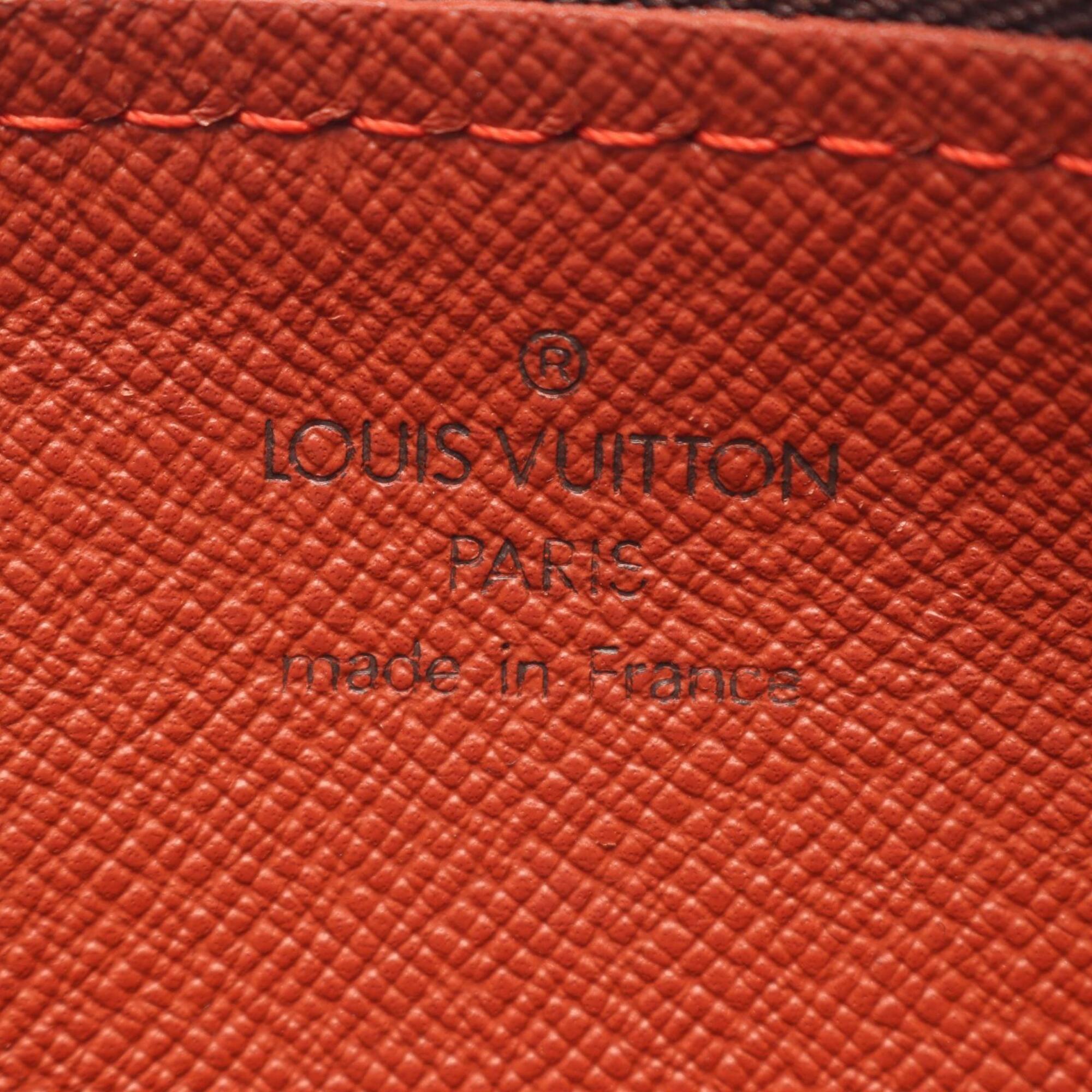 Louis Vuitton Brown Ebene Coated Canvas Damier Canvas Pvc Leather Handbag Pouch (Pre-Owned)