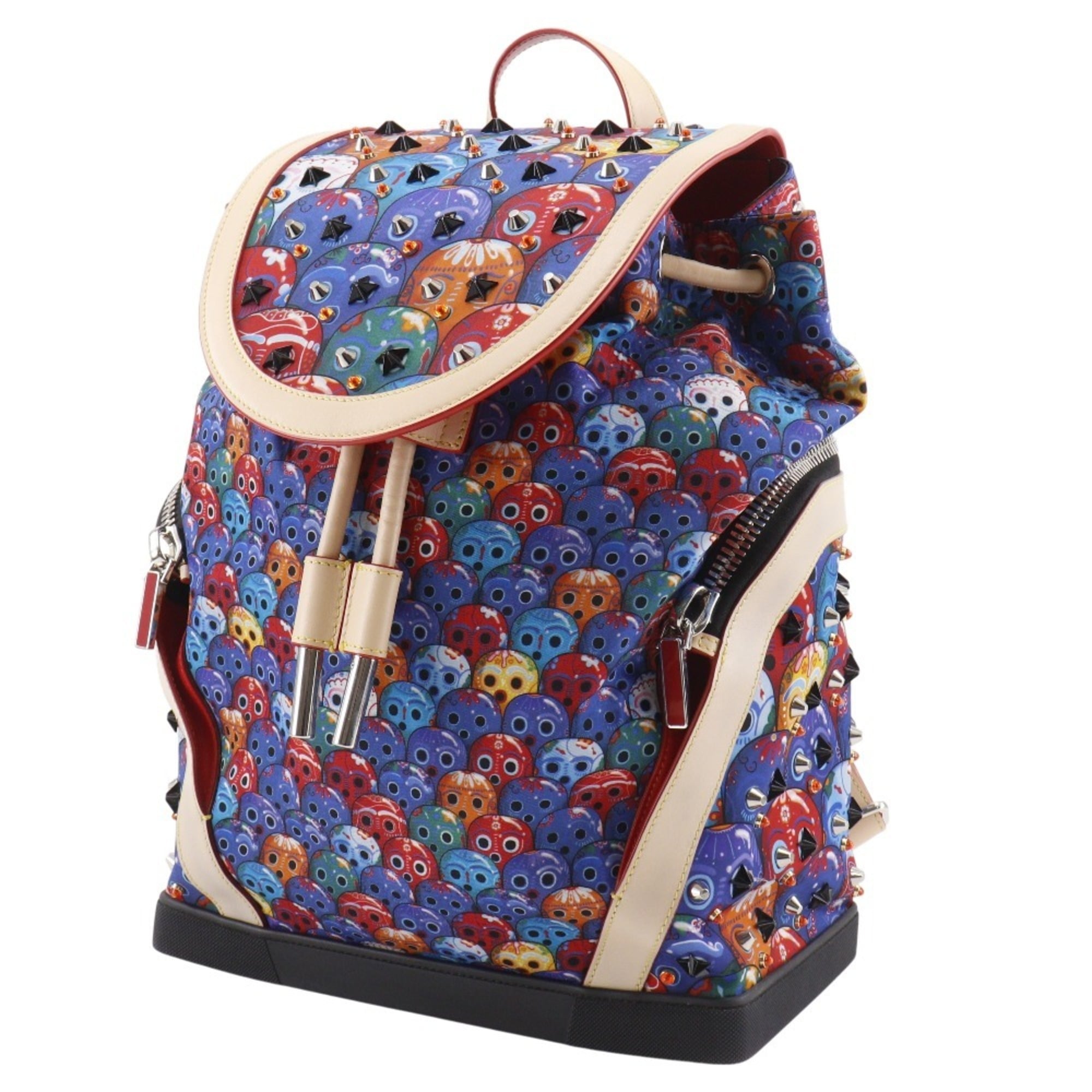 Christian Louboutin Multi-Color Nylon Leather Backpack (Pre-Owned)