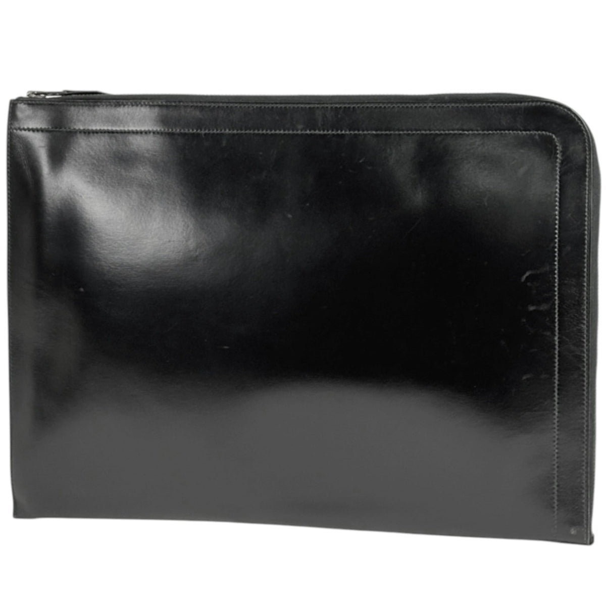 Hermes Black Box Calf Leather Clutch Bag (Pre-Owned)