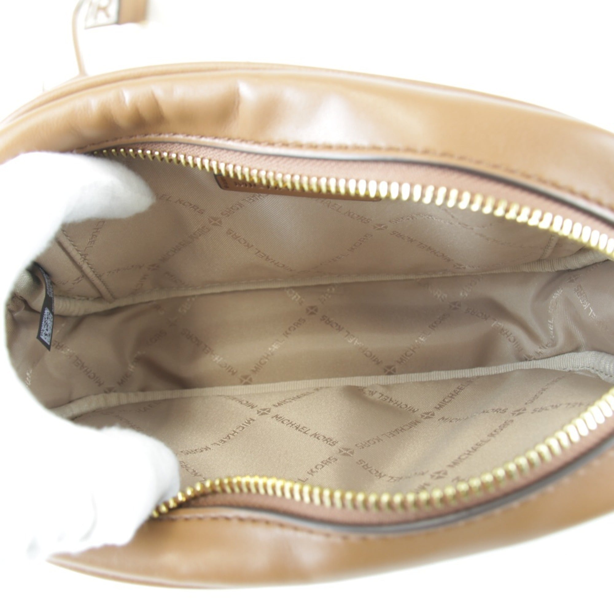 Michael Kors Brown Canvas Leather Pouch Shoulder Bag (Pre-Owned)