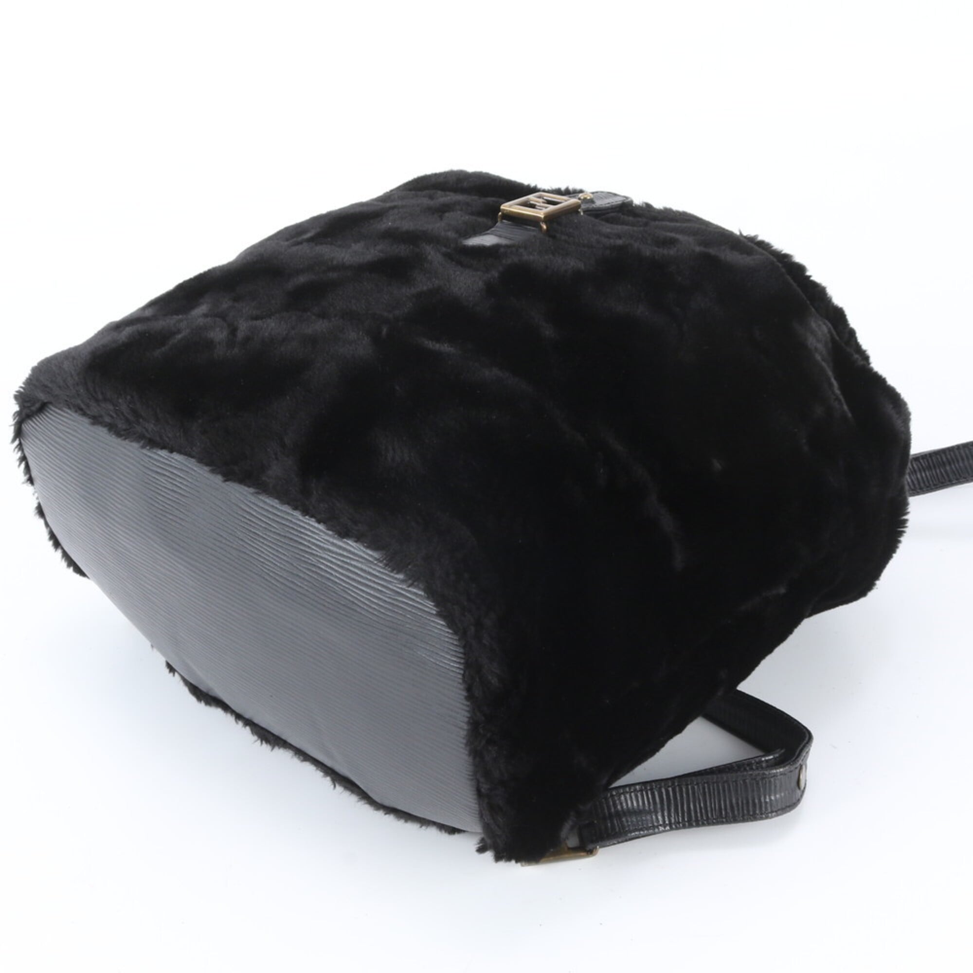Fendi Black Leather Backpack Shoulder Bag (Pre-Owned)