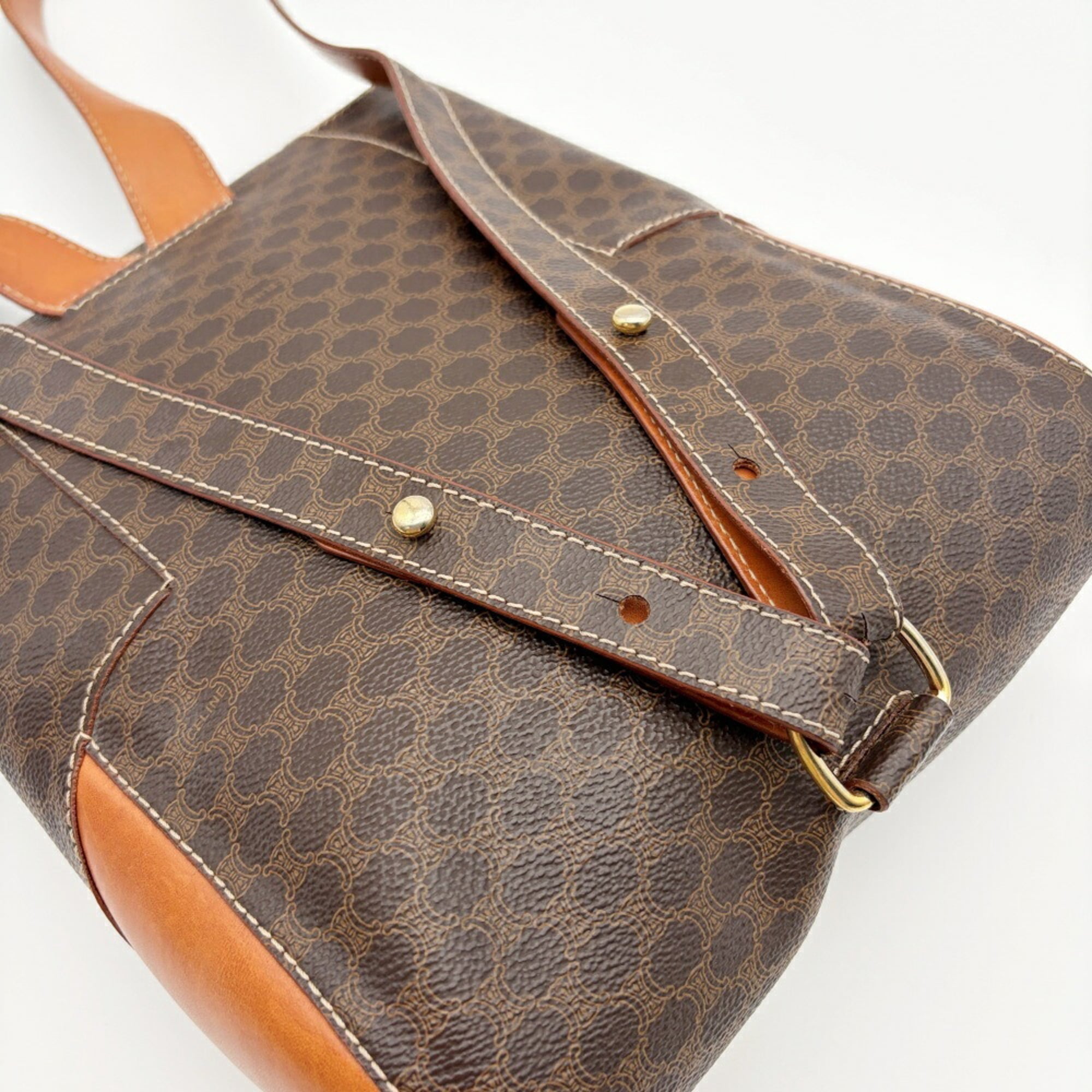 Celine Brown Camel Pvc Leather Backpack (Pre-Owned)