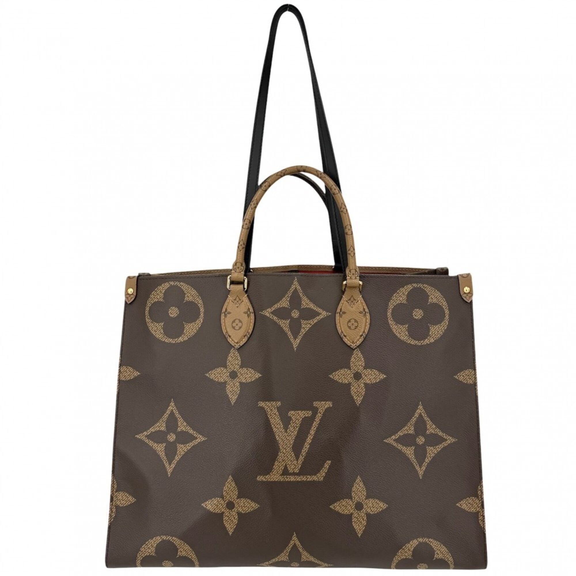 Louis Vuitton Beige Brown Monogram Reverse Monogram Handbag Tote Bag (Pre-Owned)