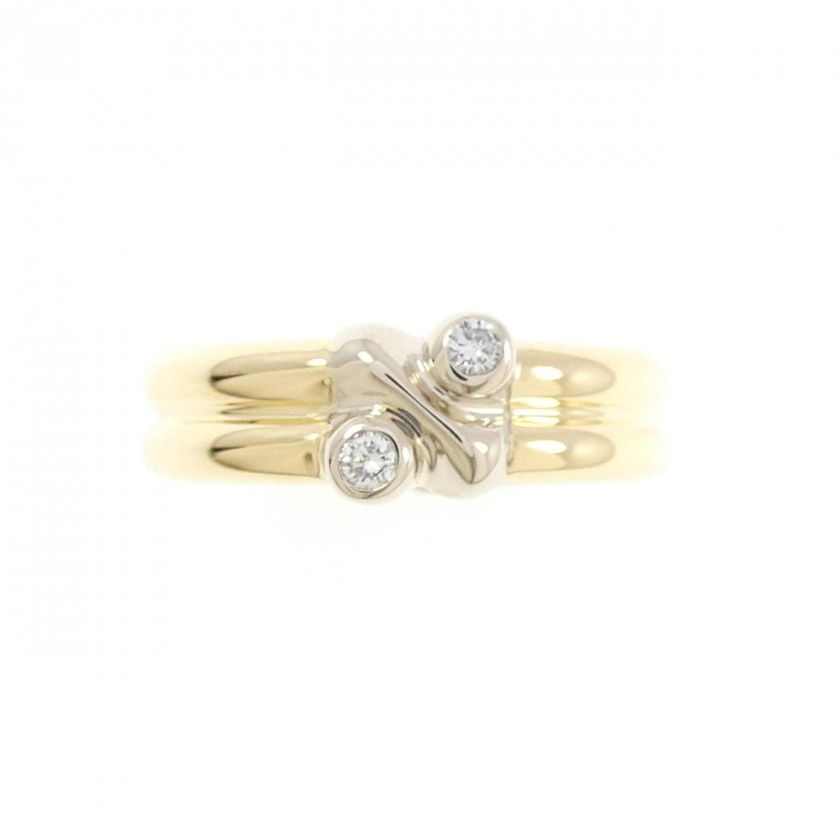 Tiffany Yellow Gold (18K) White Gold (18K) Band Ring (Pre-Owned)