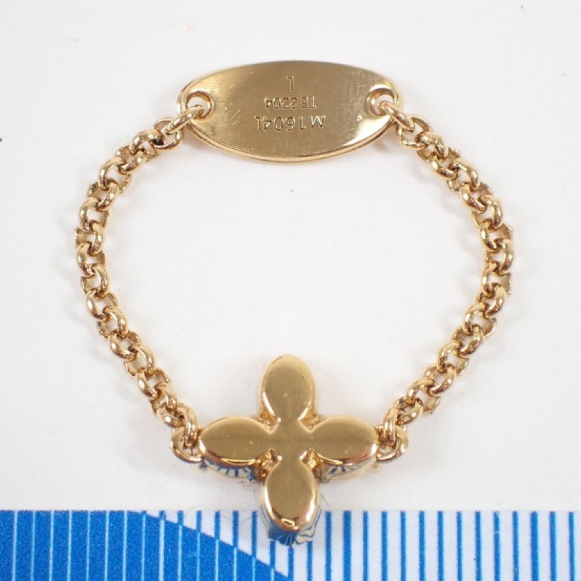 Louis Vuitton Gold Metal Band Ring (Pre-Owned)