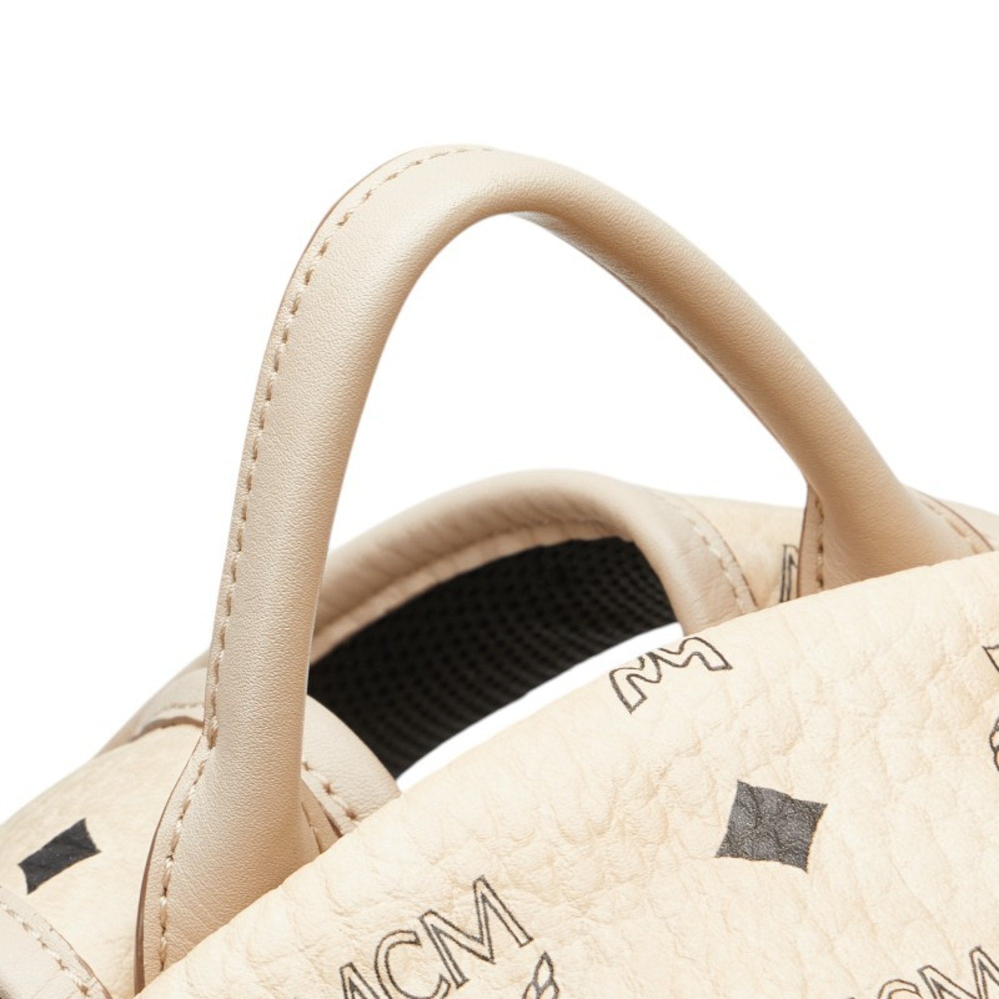 Mcm Beige Pvc Leather Backpack (Pre-Owned)