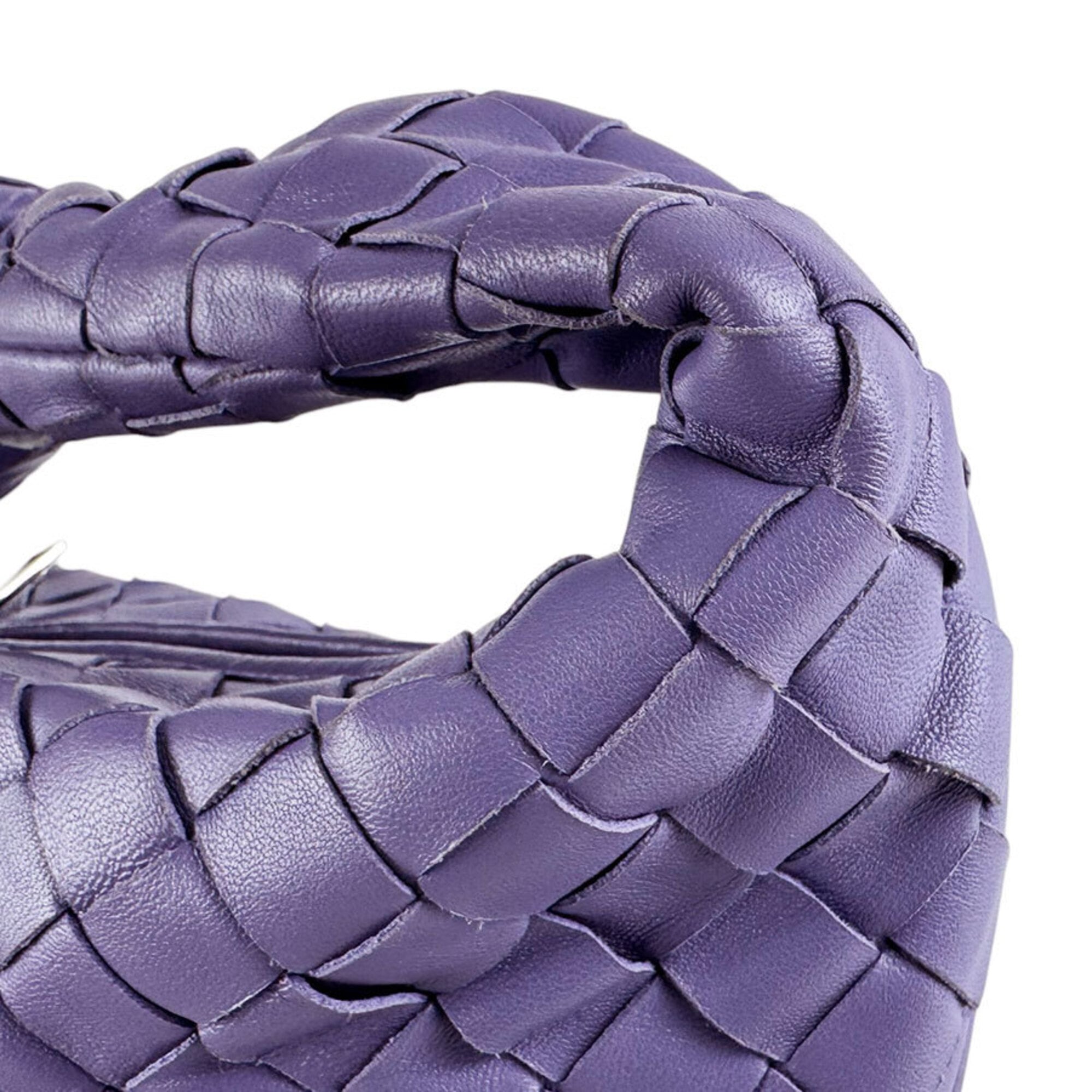 Bottega Veneta Purple Leather Handbag (Pre-Owned)