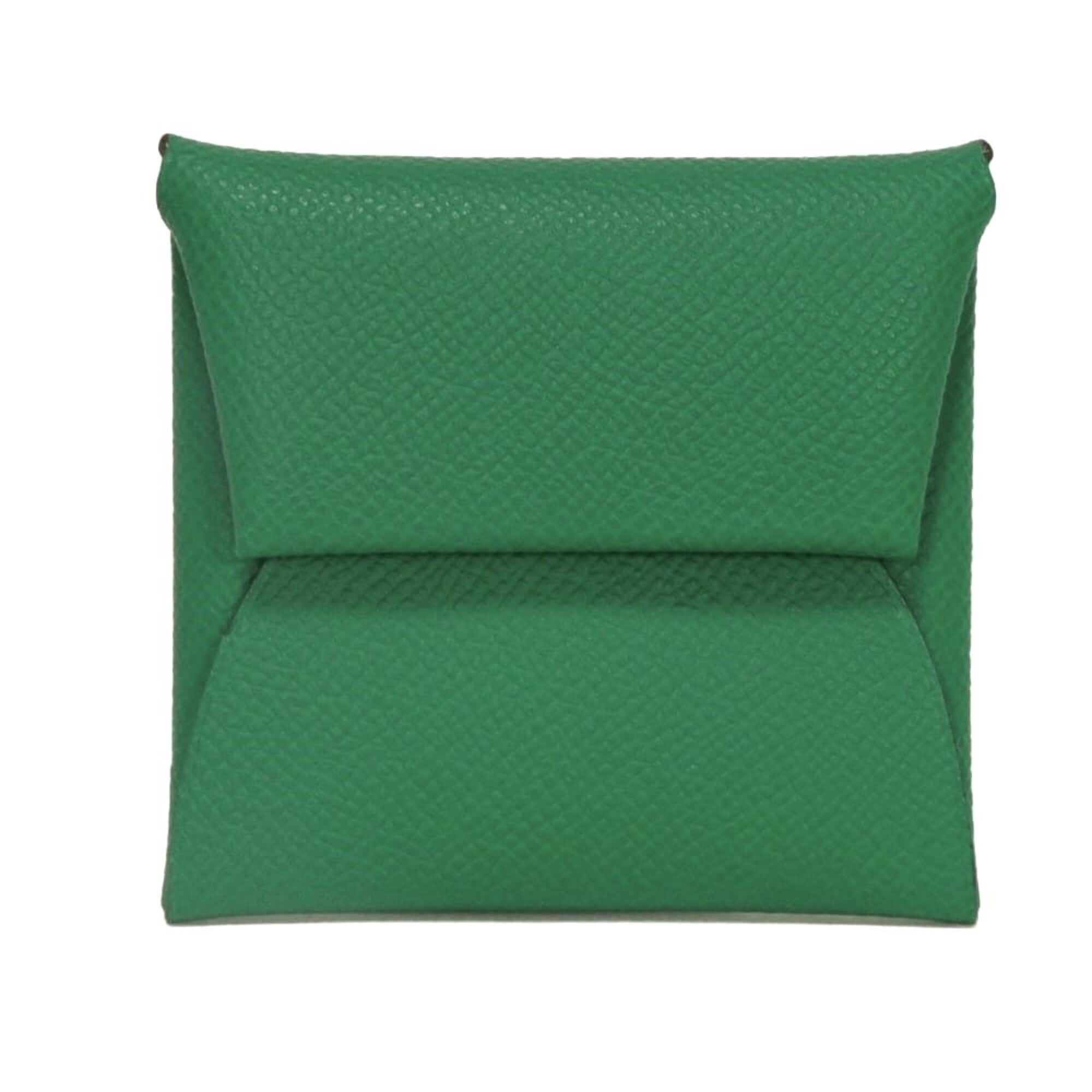 Hermes Bicolor Green Epsom Leather Coin Purse/Coin Case (Pre-Owned)