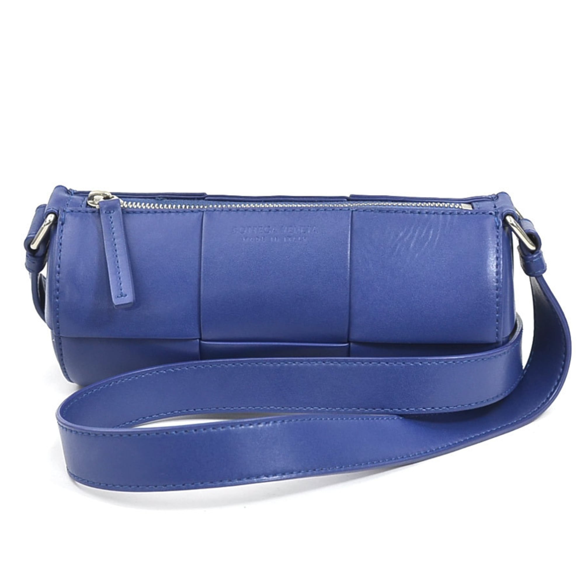 Bottega Veneta Blue Leather Shoulder Bag (Pre-Owned)