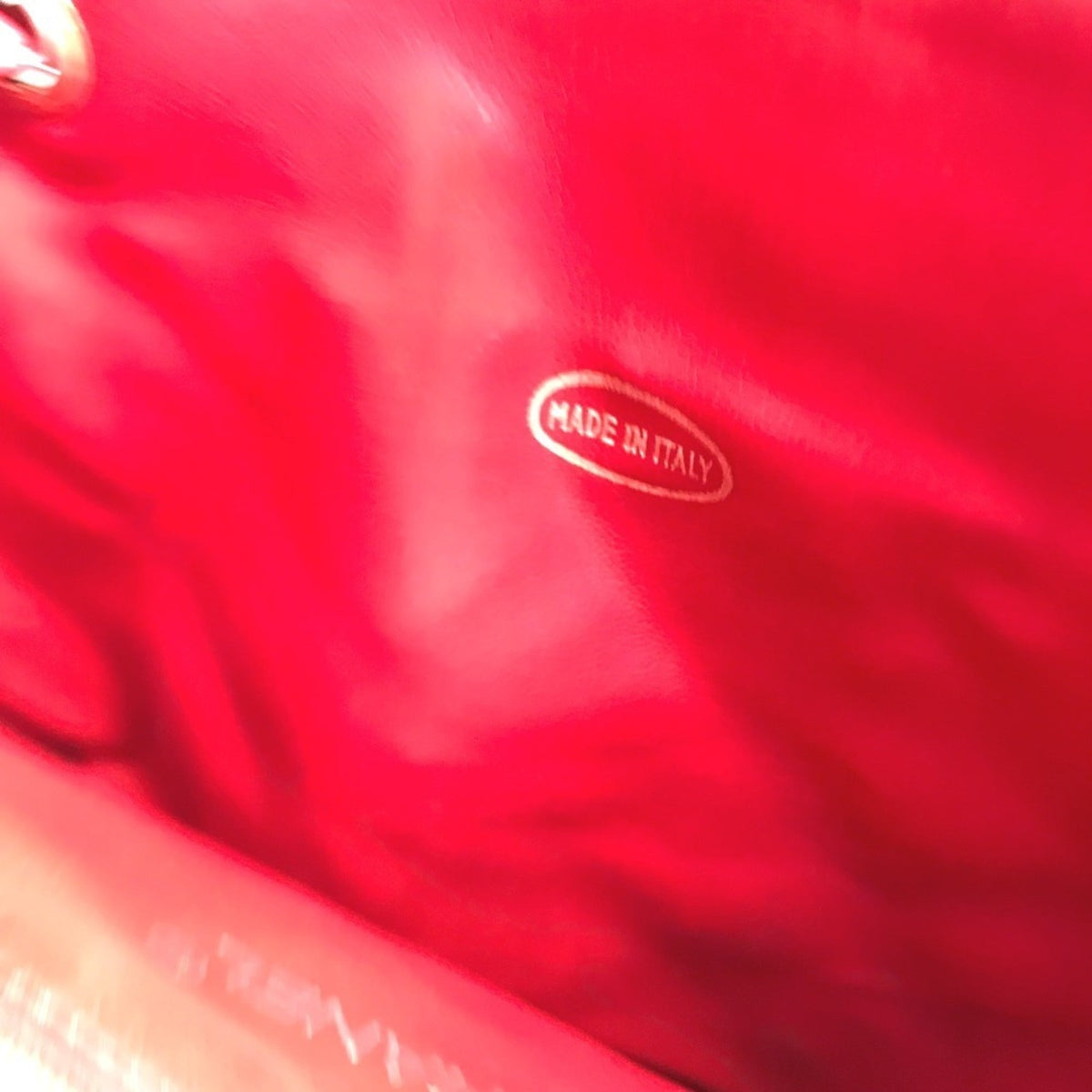 Chanel Gold Red Color Canvas Backpack (Pre-Owned)