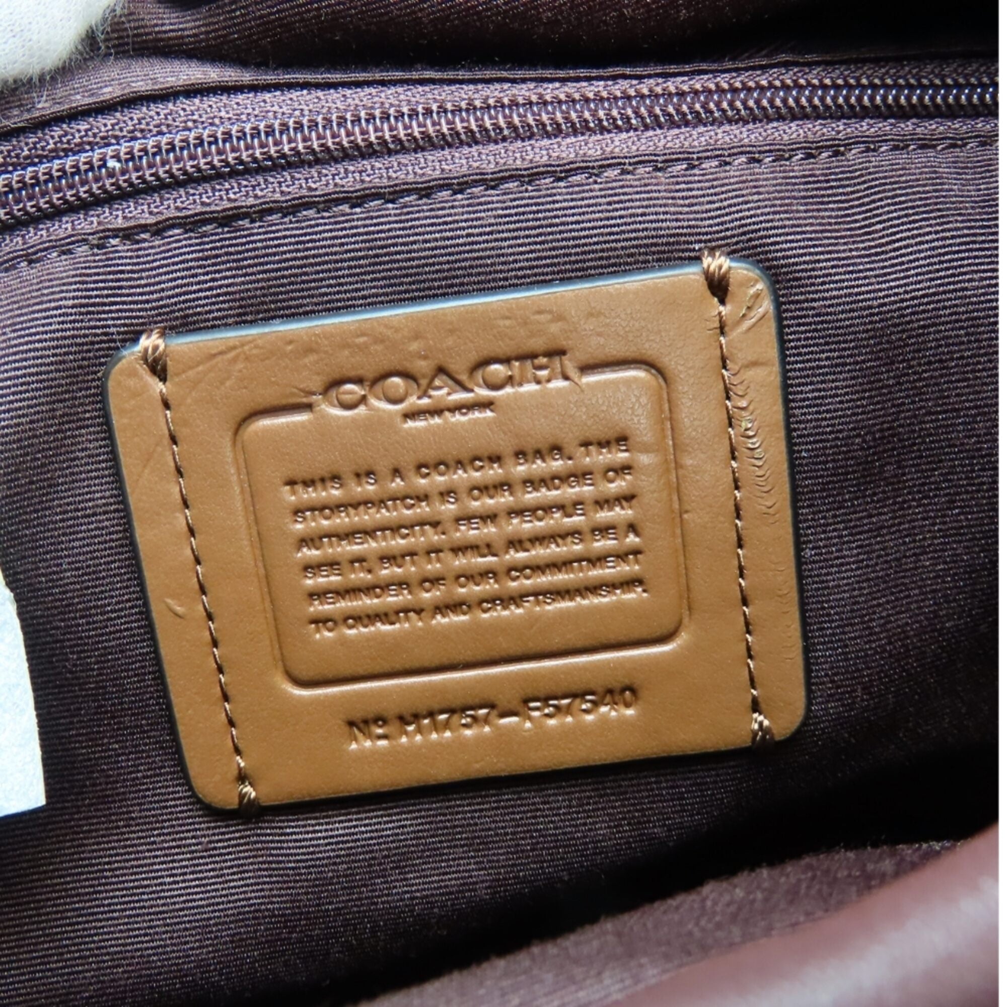 Coach Bordeaux Brown Canvas Tote Bag (Pre-Owned)
