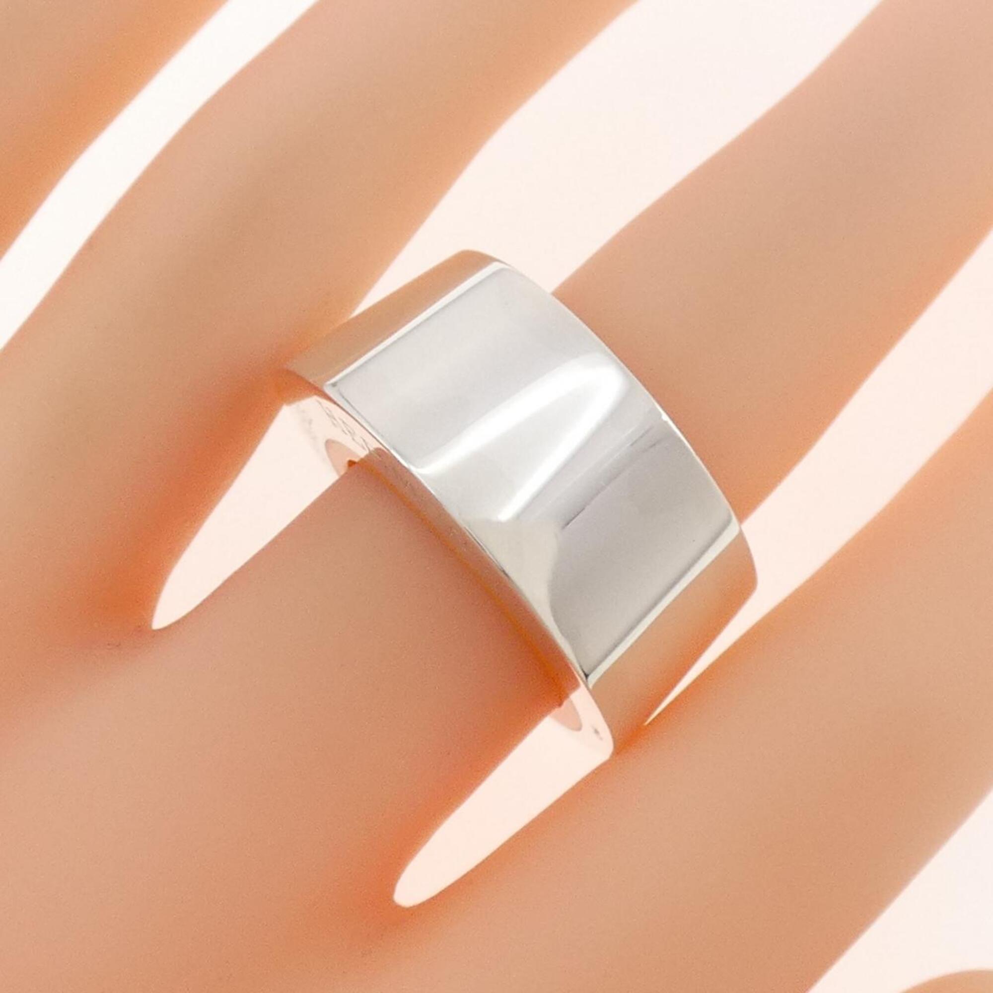 Hermes Silver Silver 925 Band Ring (Pre-Owned)