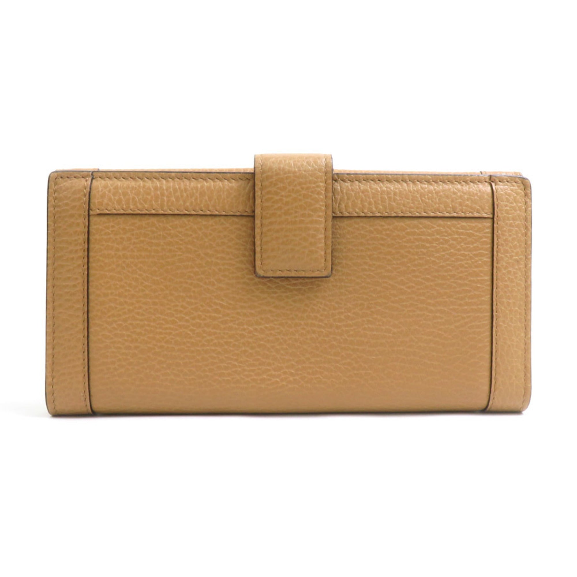 Gucci Brown Leather Long Wallet (Bi-Fold) (Pre-Owned)