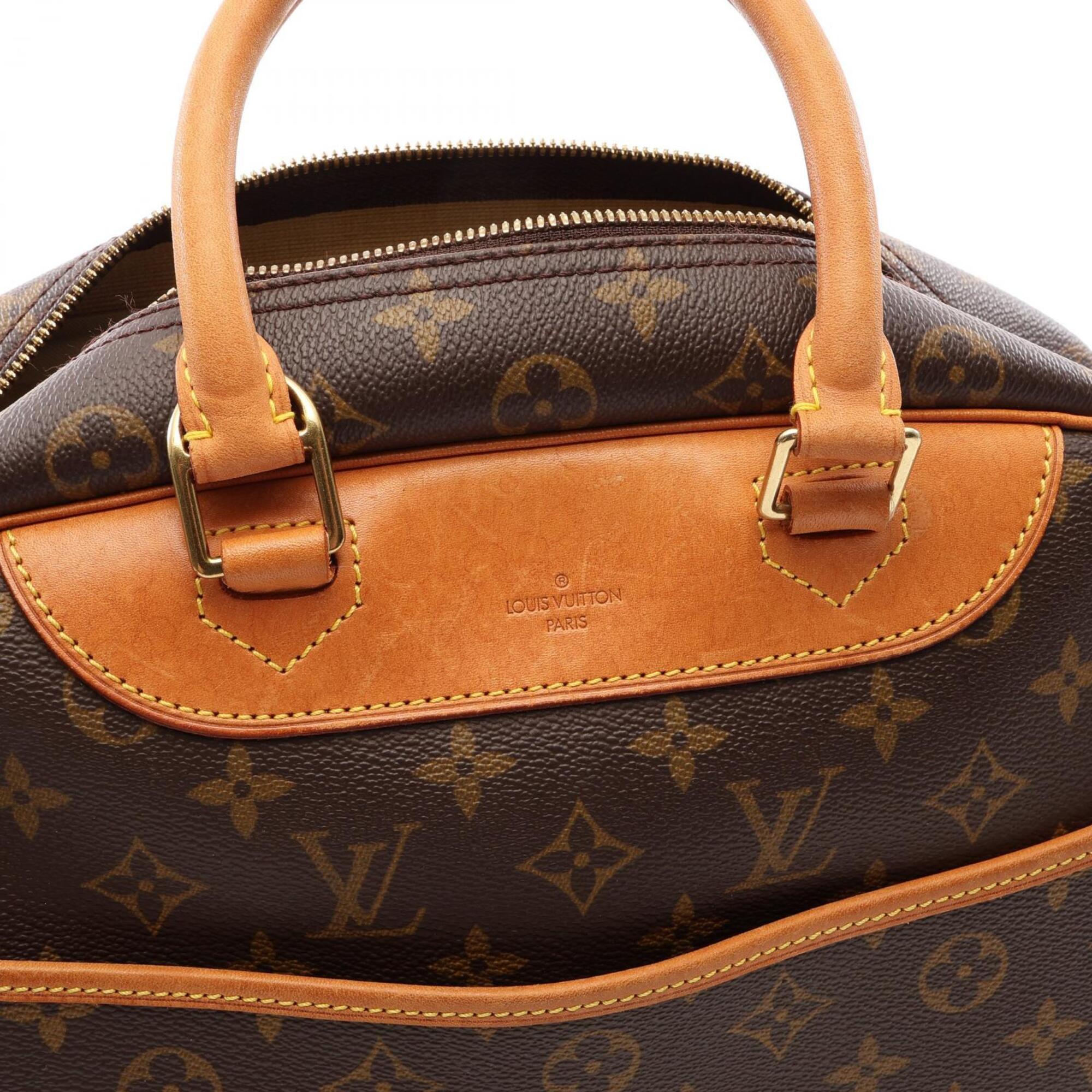 Louis Vuitton Brown Pvc Coated Canvas Leather Handbag (Pre-Owned)