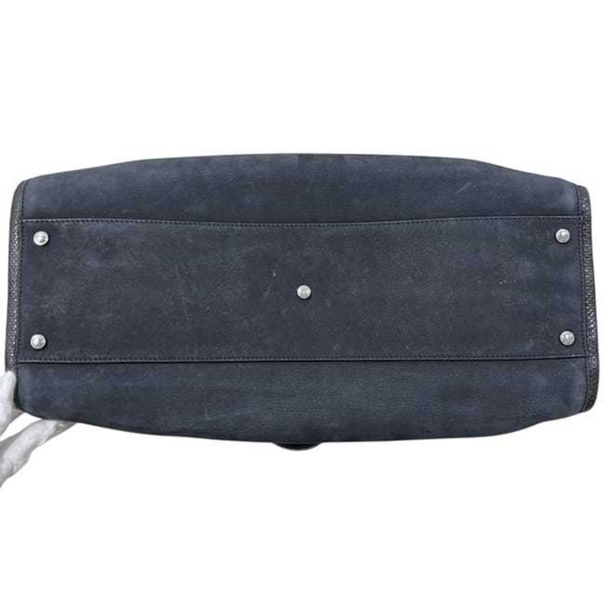 Cartier Black Leather Suede Handbag (Pre-Owned)