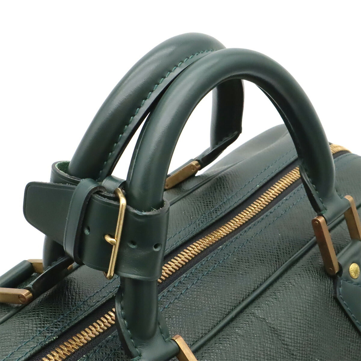 Louis Vuitton Episea Green Taiga Leather Boston Bag Shoulder Bag (Pre-Owned)