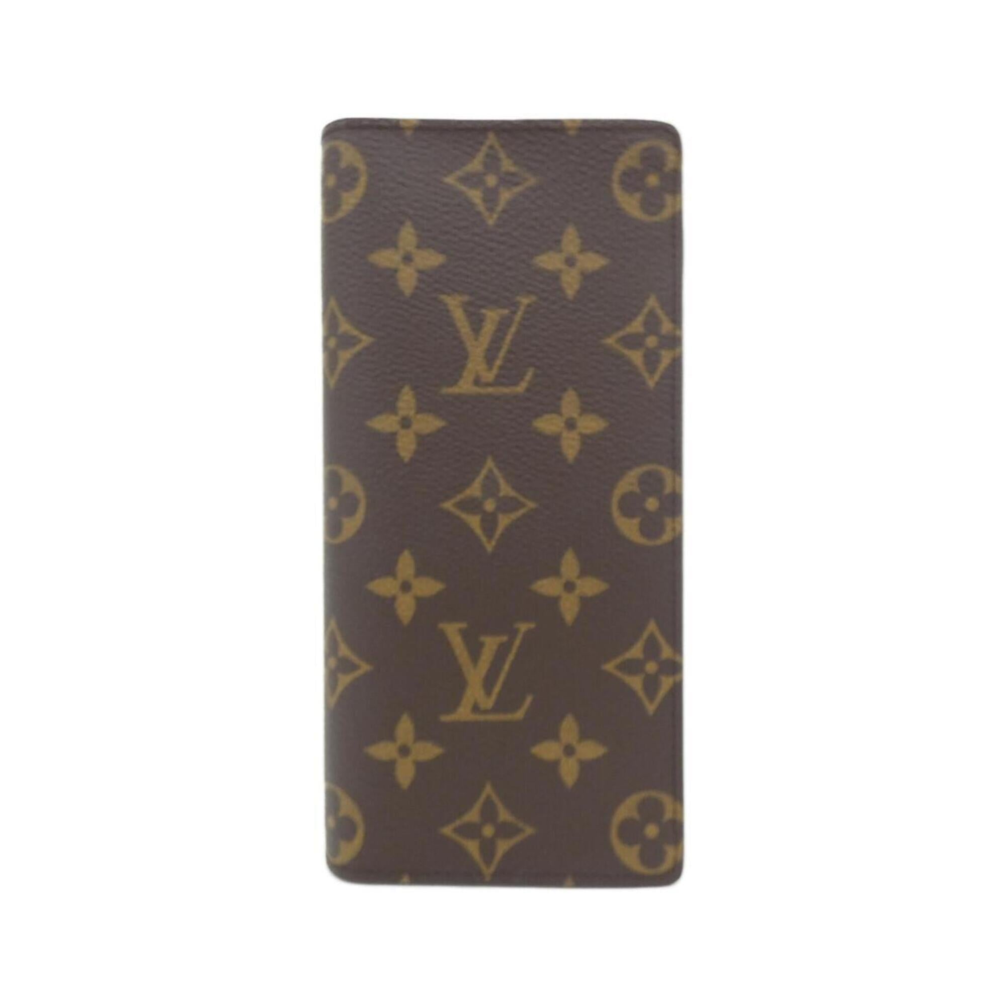 Louis Vuitton Marron Coated Canvas Long Wallet (Bi-Fold) (Pre-Owned)