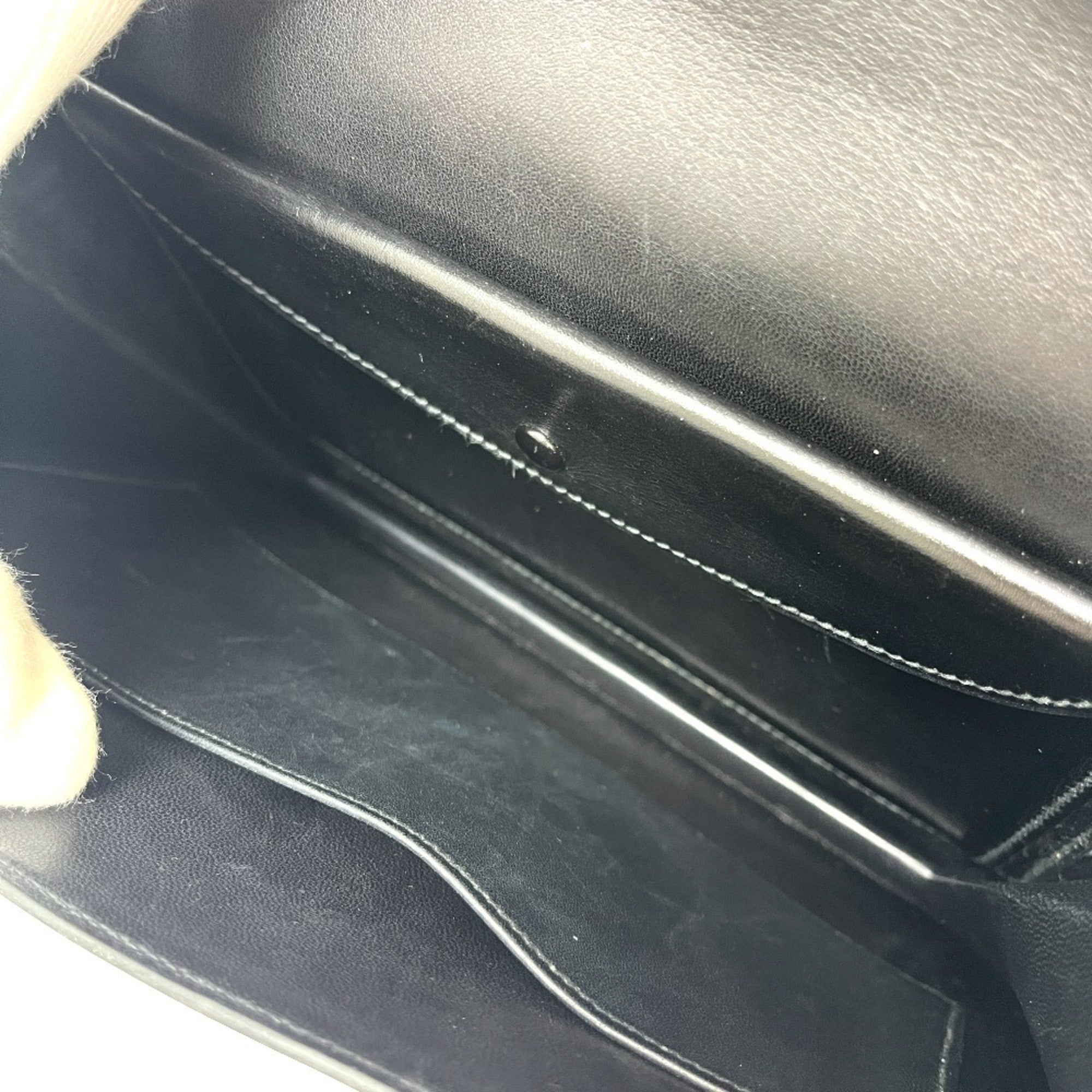 Hermes Black Box Calf Leather Clutch Bag (Pre-Owned)