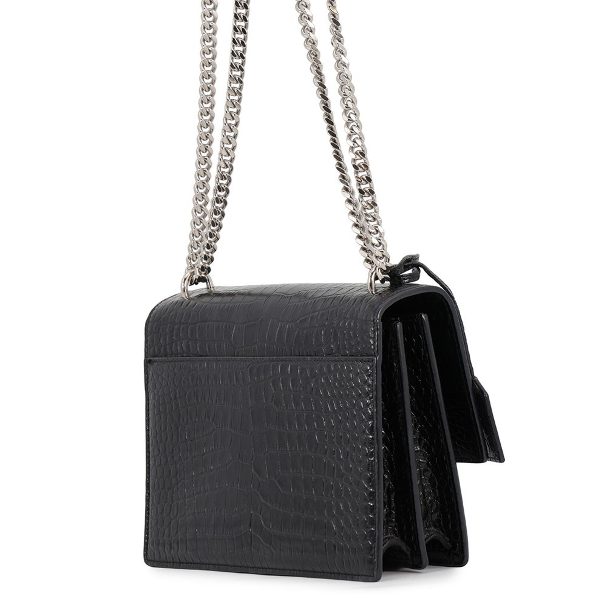Yves Saint Laurent Black Leather Handbag Shoulder Bag (Pre-Owned)