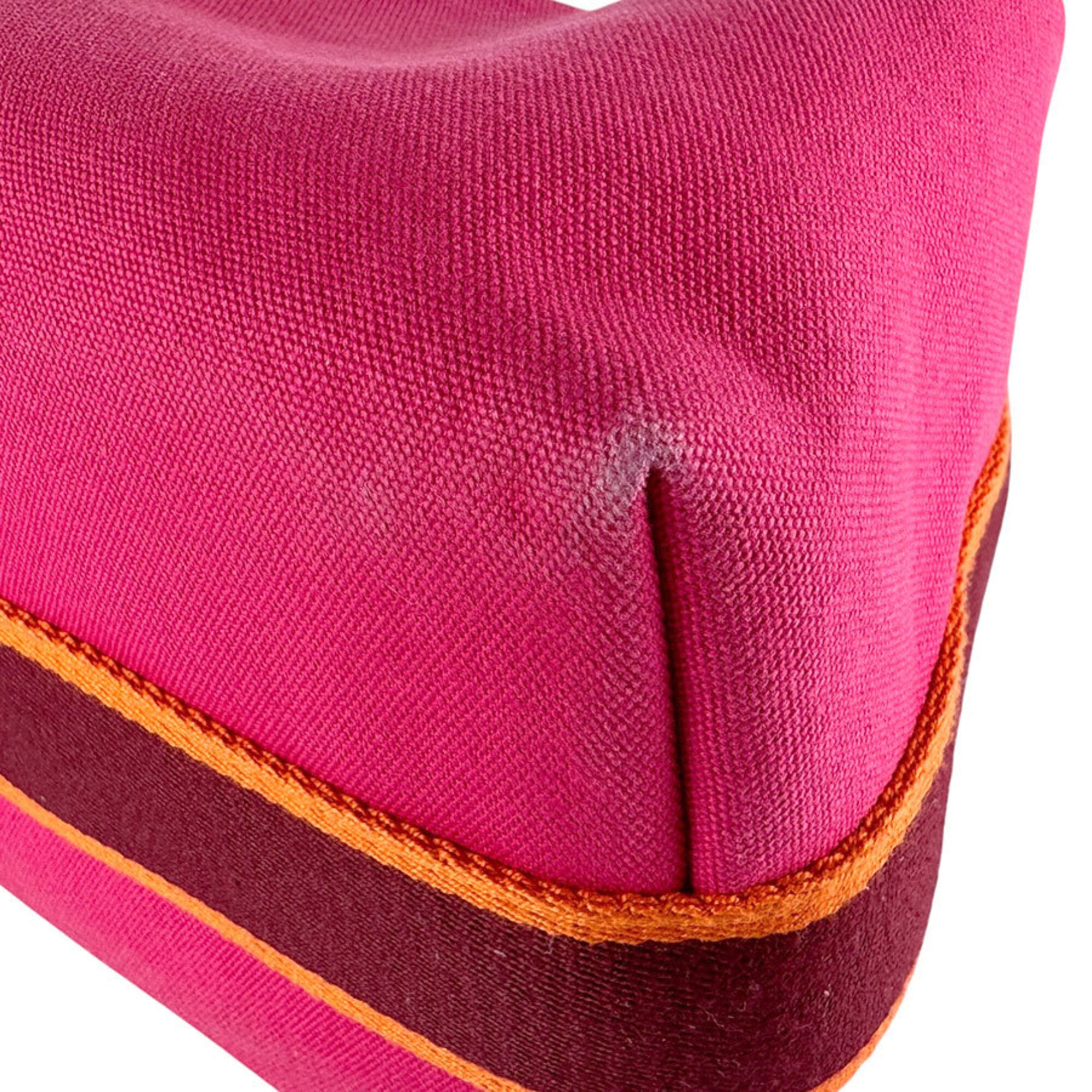 Hermes Pink Canvas Handbag Pouch (Pre-Owned)