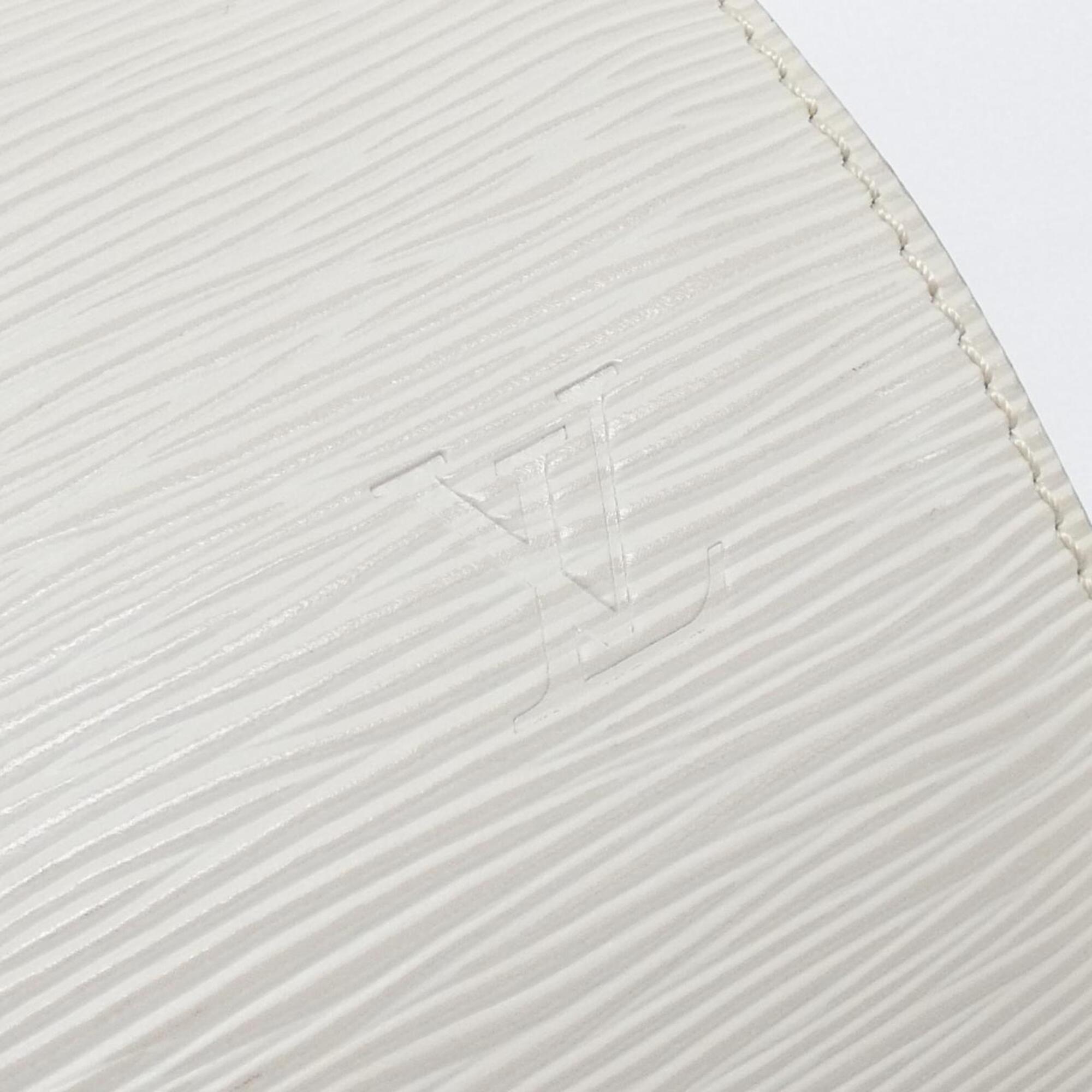 Louis Vuitton Lv Off White Leather Handbag Pouch (Pre-Owned)