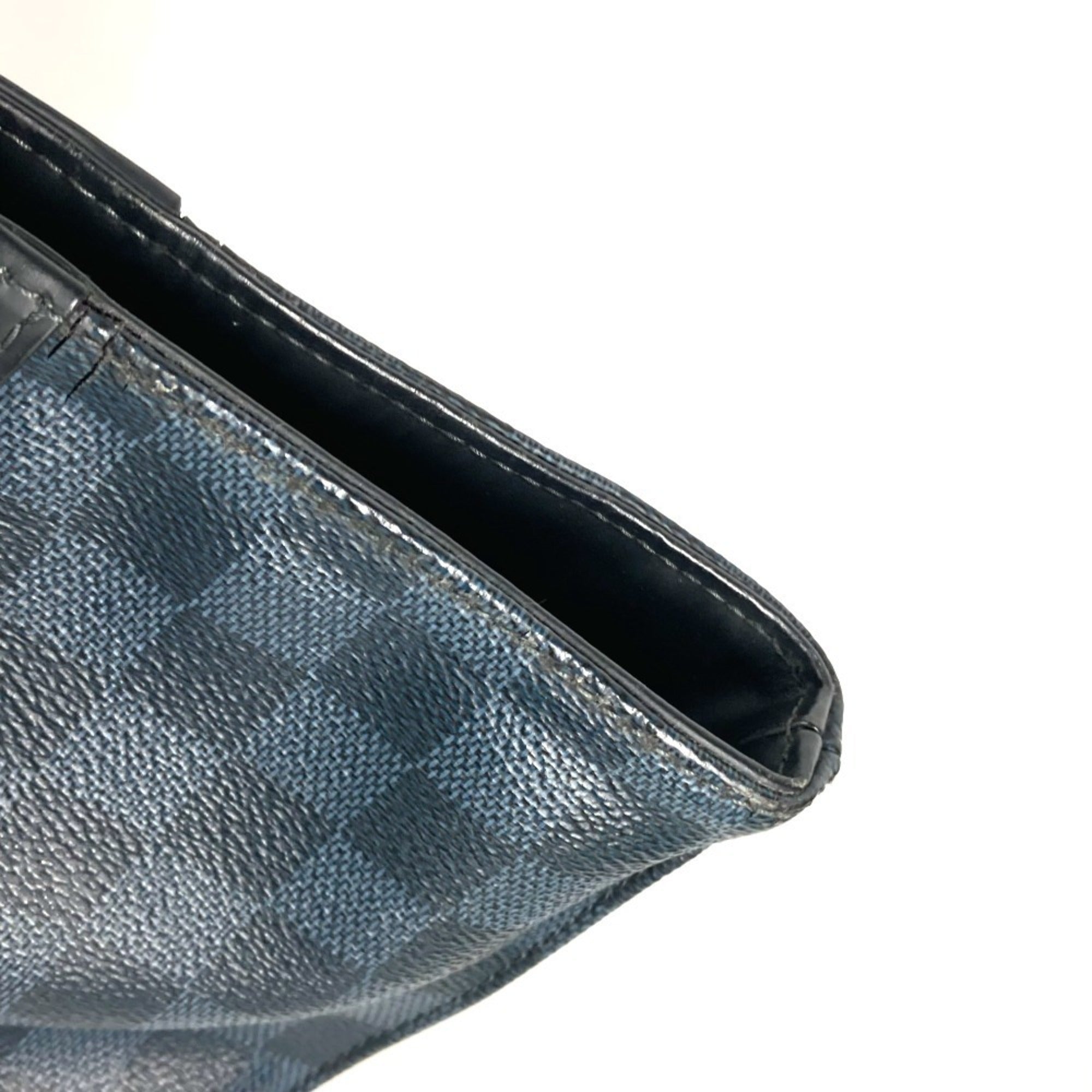 Louis Vuitton Navy Damier Canvas Shoulder Bag Tote Bag (Pre-Owned)