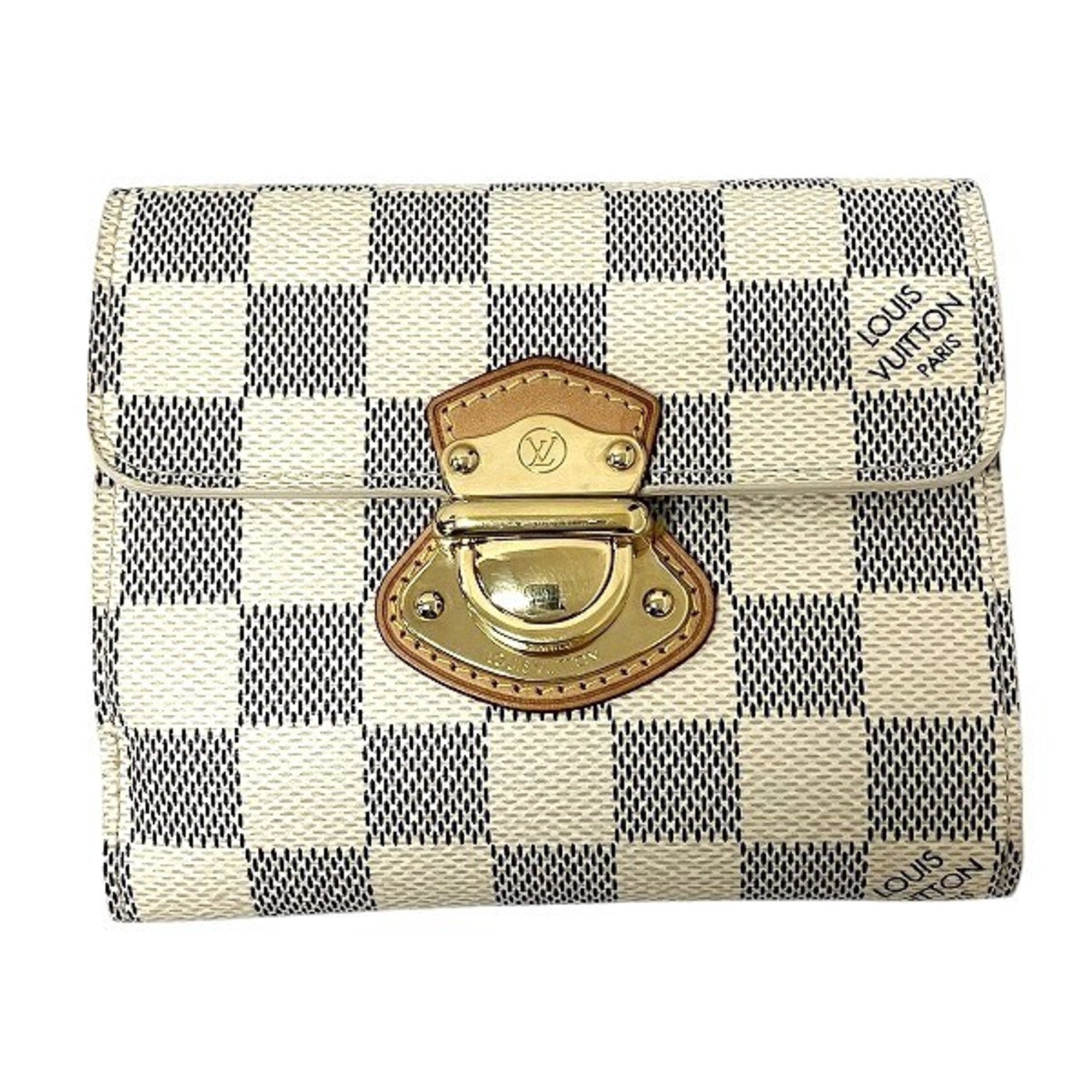 Louis Vuitton White Damier Azur Coin Purse/Coin Case (Pre-Owned)