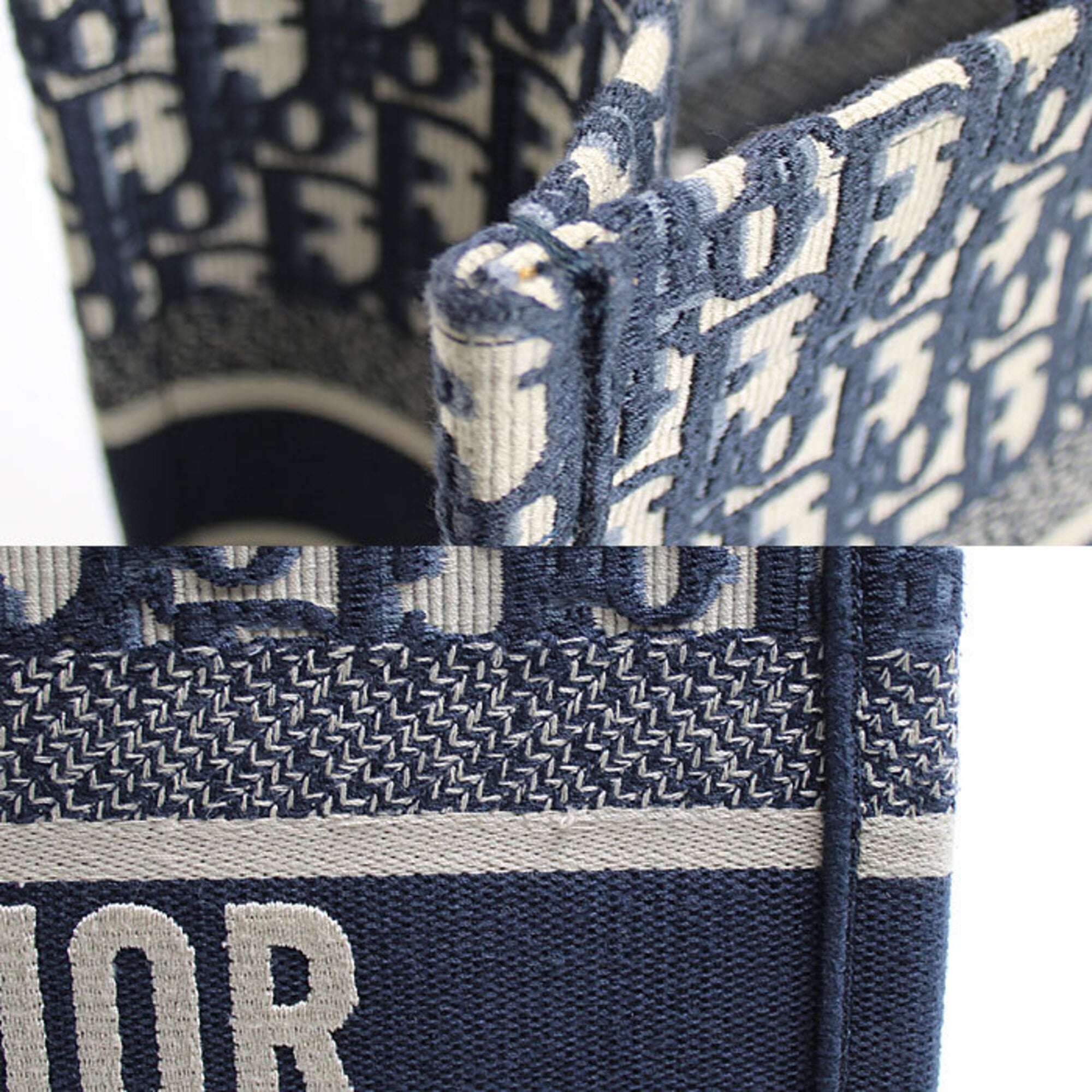 Christian Dior Navy Cotton Tote Bag (Pre-Owned)