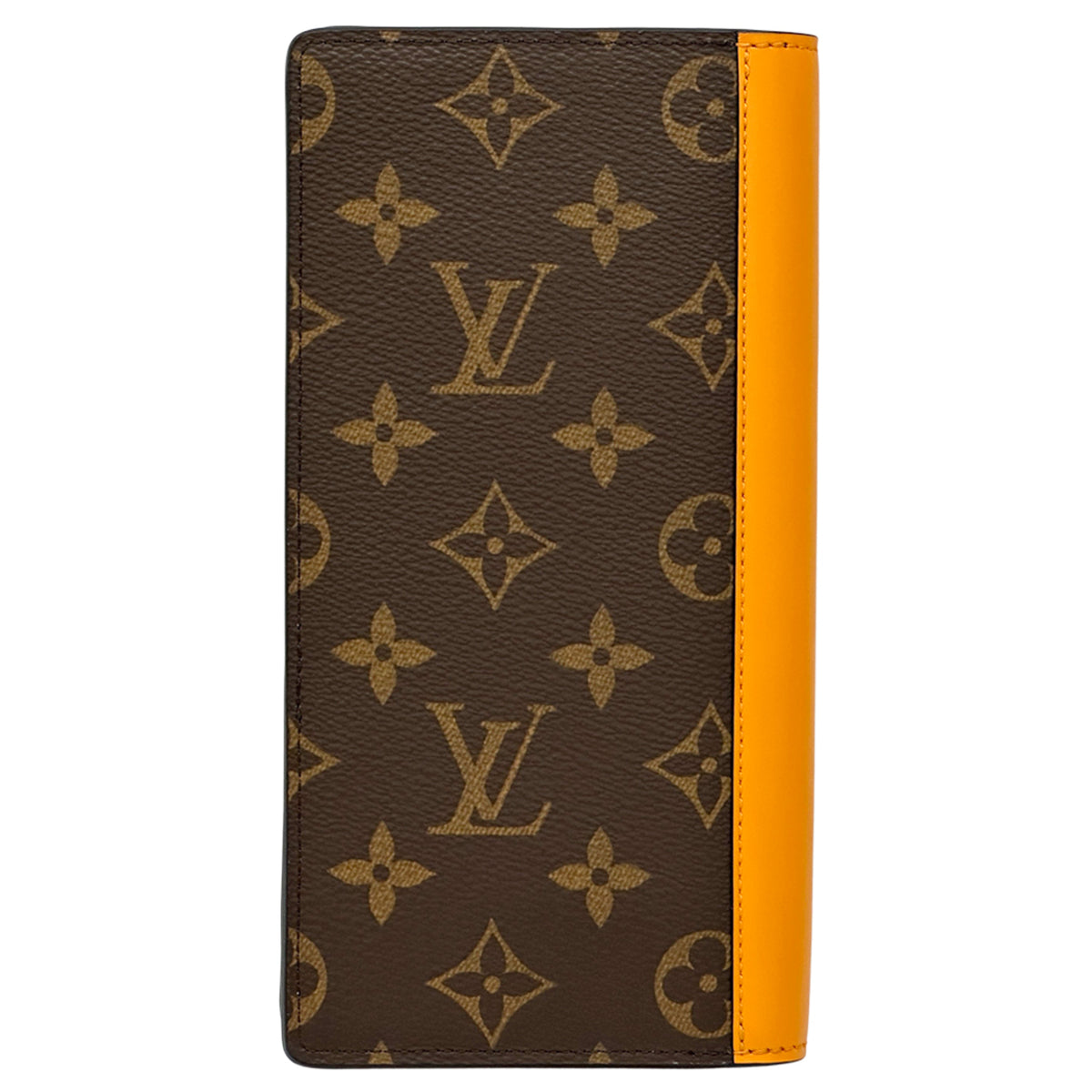 Louis Vuitton Brown Monogram Macassar Orange Saffron Monogram Long Wallet (Bi-Fold) (Pre-Owned)
