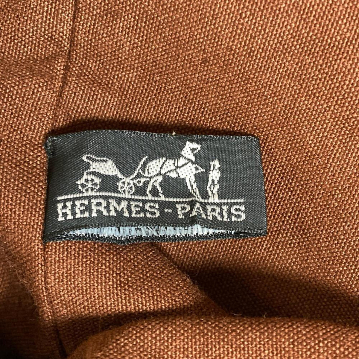 Hermes Brown Cotton Shoulder Bag (Pre-Owned)