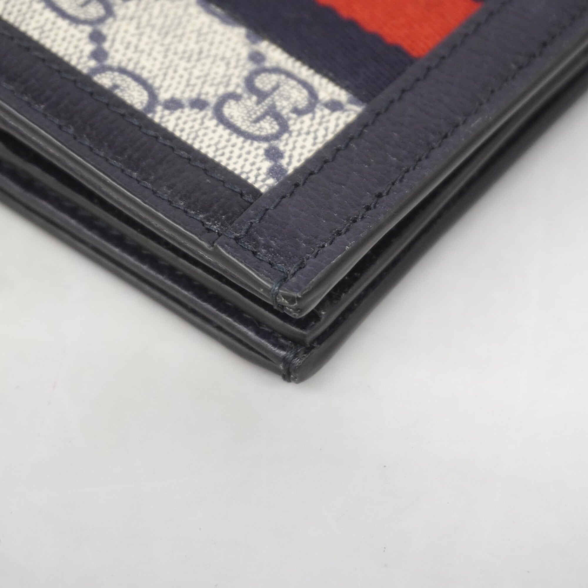 Gucci Navy Pvc Wallet (Bi-Fold) (Pre-Owned)