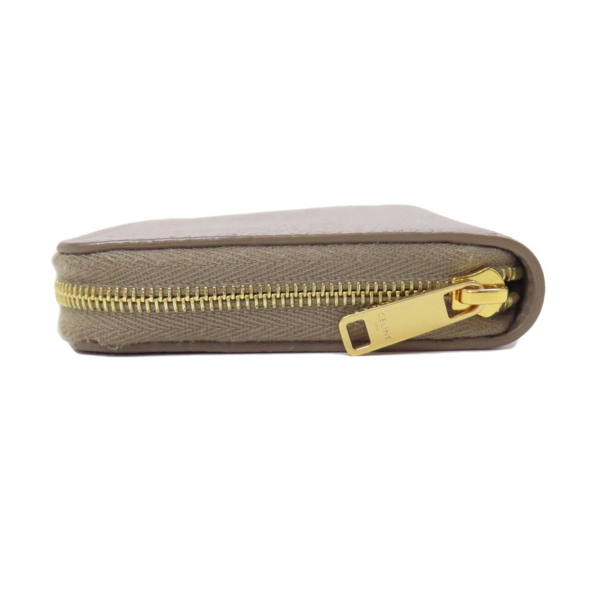 Celine Grayish Leather Coin Purse/Coin Case (Pre-Owned)
