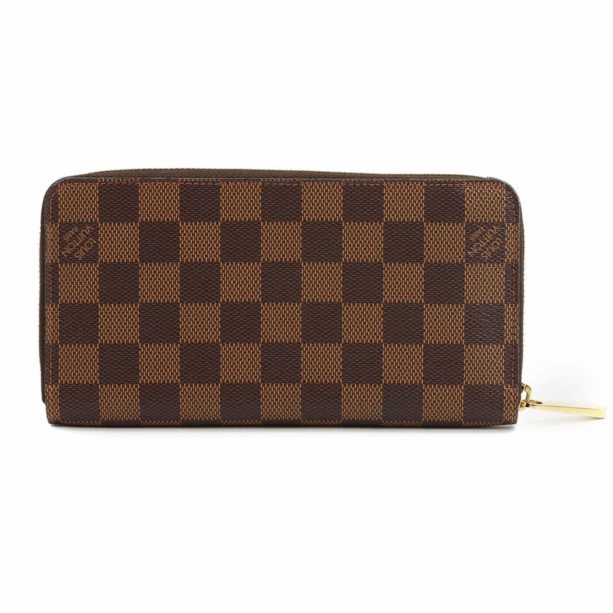 Louis Vuitton Damier Canvas Ebene Damier Canvas Long Wallet (Bi-Fold) (Pre-Owned)