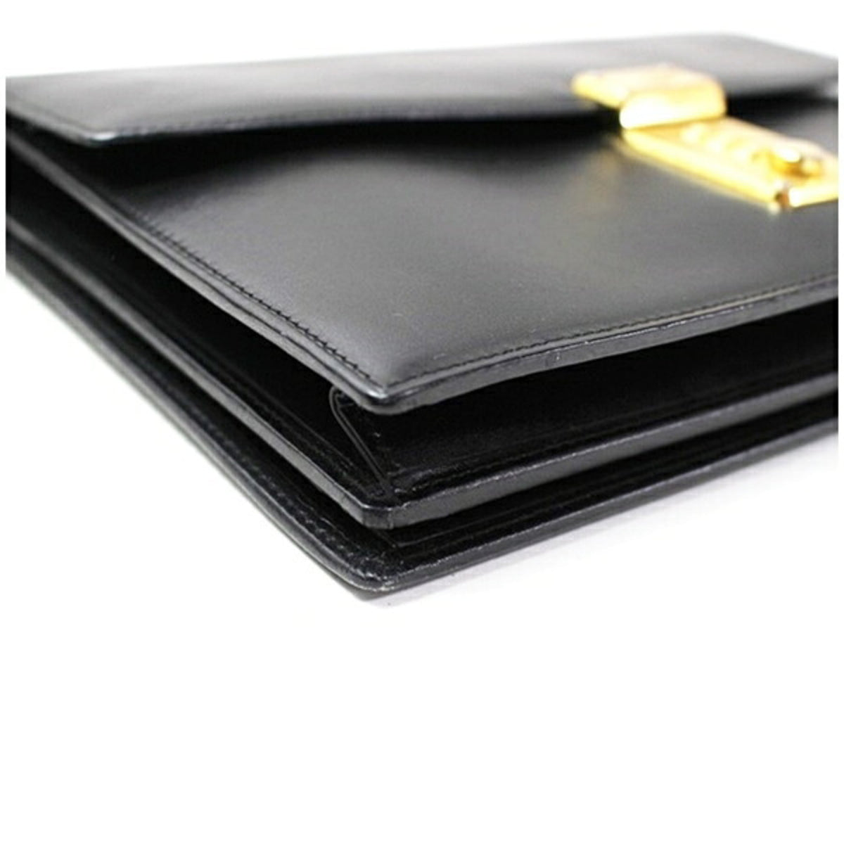 Dunhill Black Leather Clutch Bag (Pre-Owned)