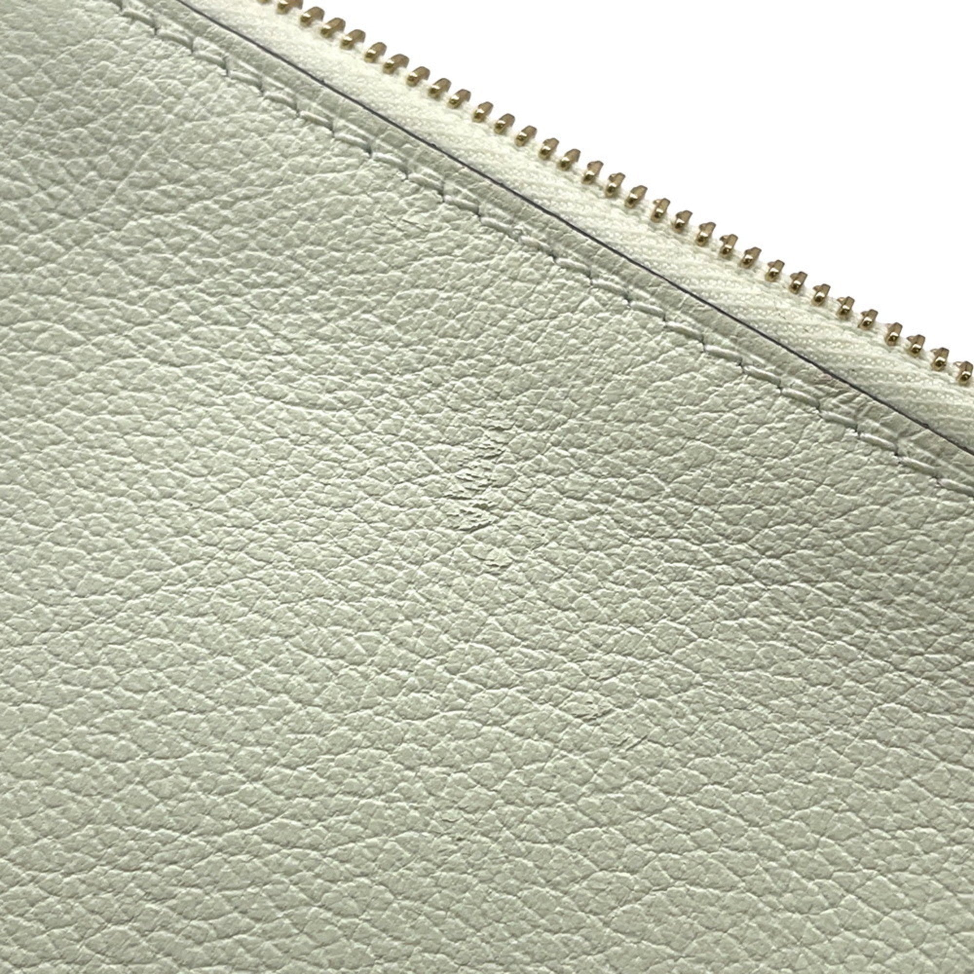 Hermes Beige Vert Coin Purse/Coin Case (Pre-Owned)