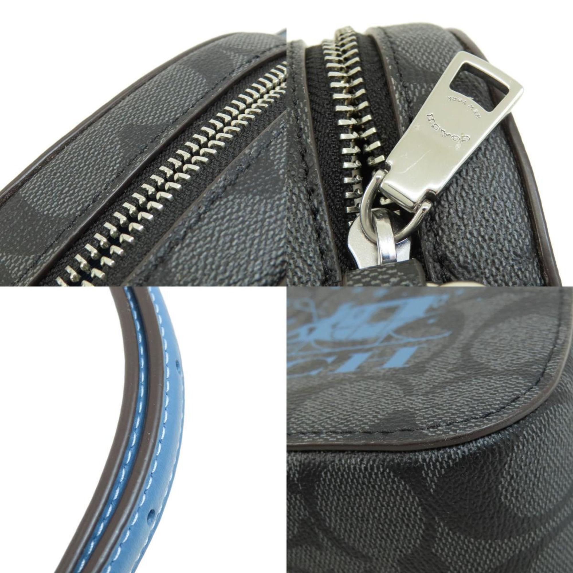 Coach Blue Gray Pvc Shoulder Bag (Pre-Owned)