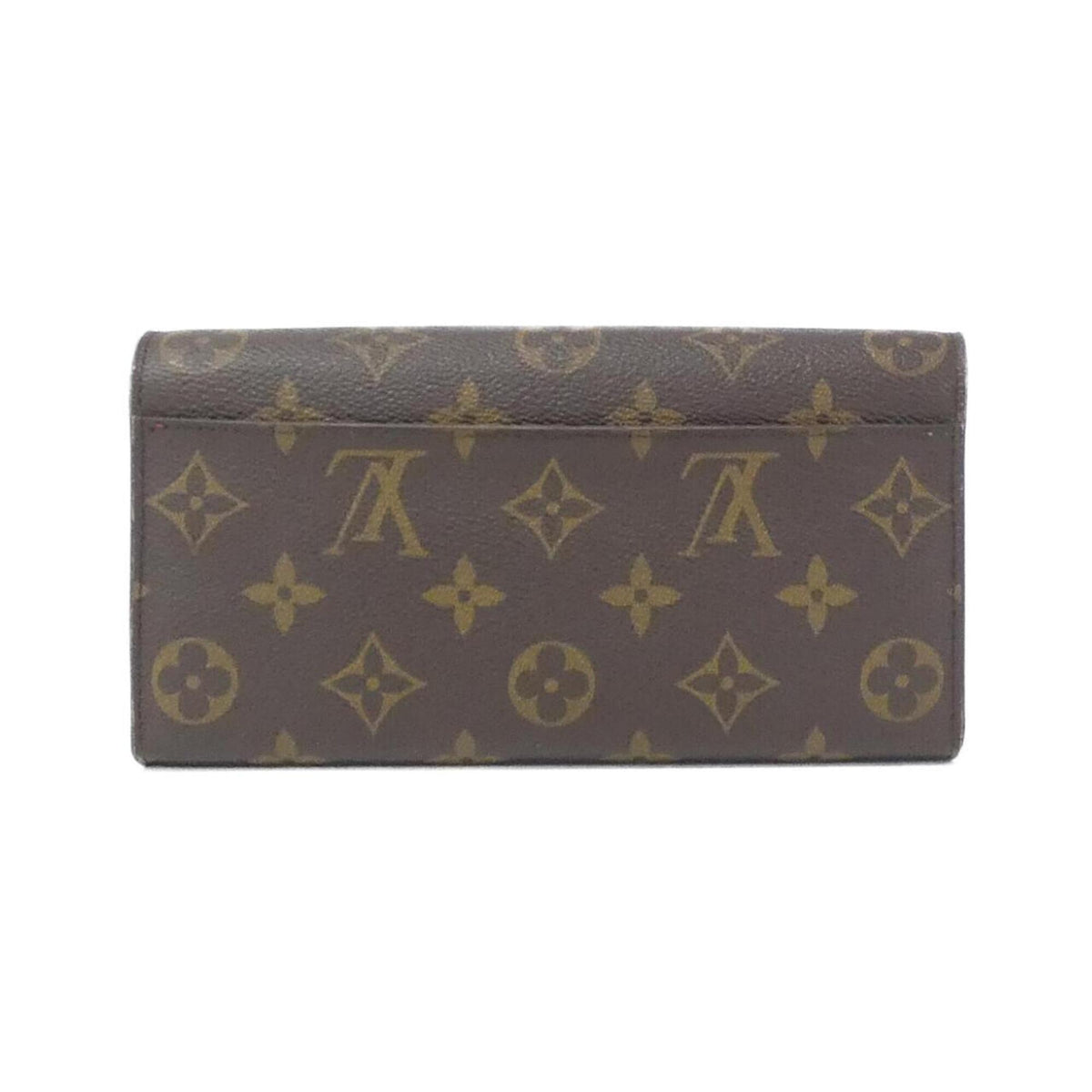 Louis Vuitton Brown Coated Canvas Long Wallet (Bi-Fold) (Pre-Owned)