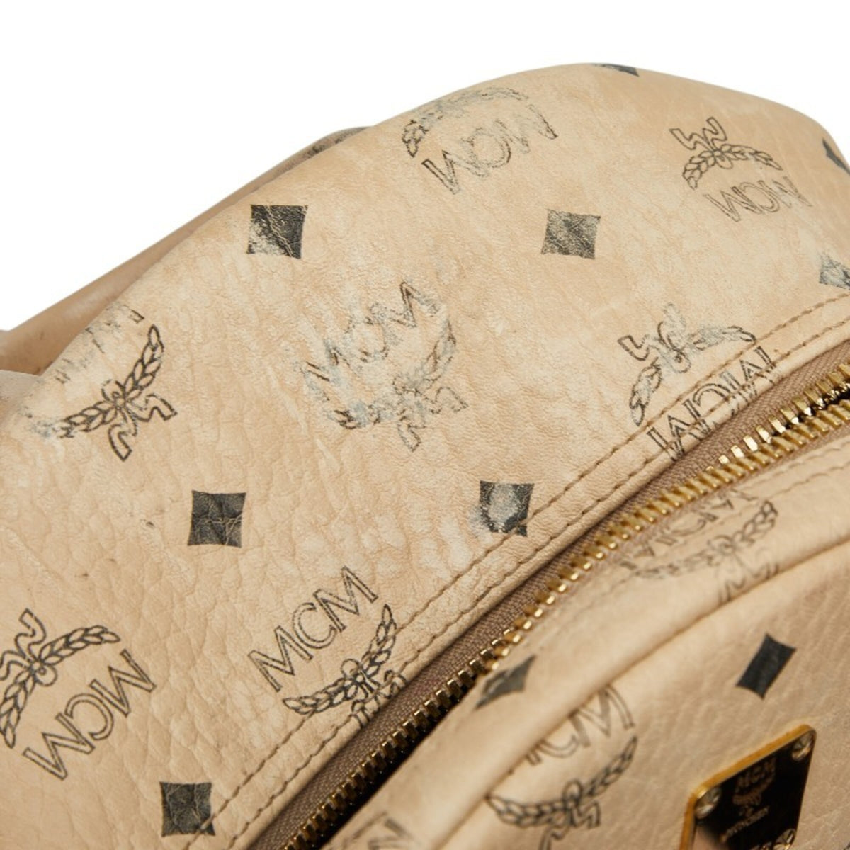 Mcm Beige Pvc Backpack (Pre-Owned)