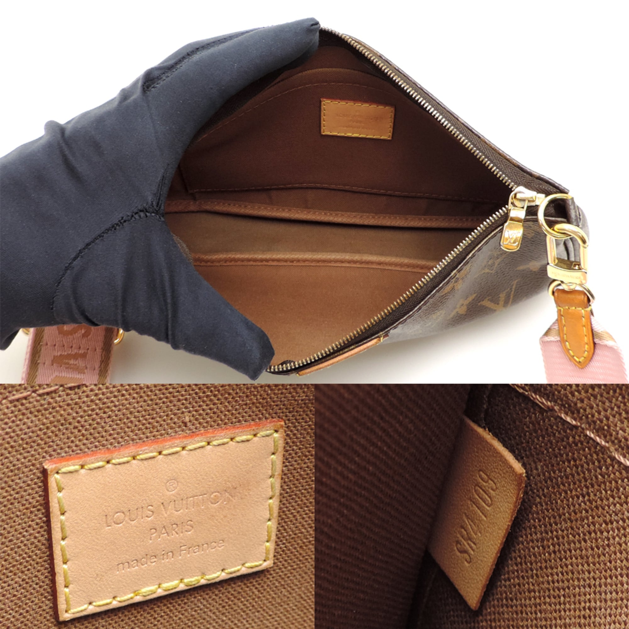 Louis Vuitton Brown Rose Clair Monogram Pochette Pouch (Pre-Owned)